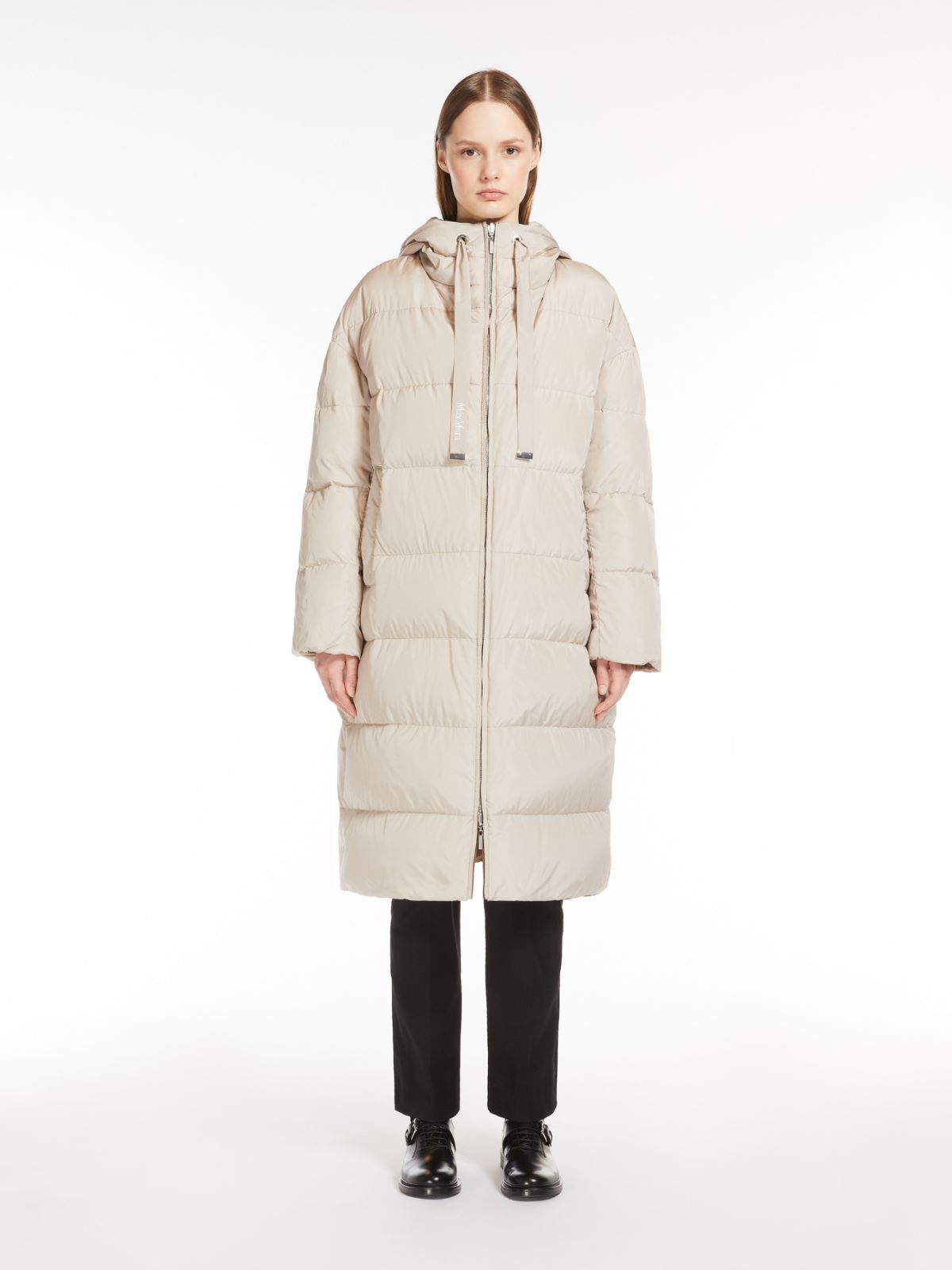 Long, reversible taffeta parka