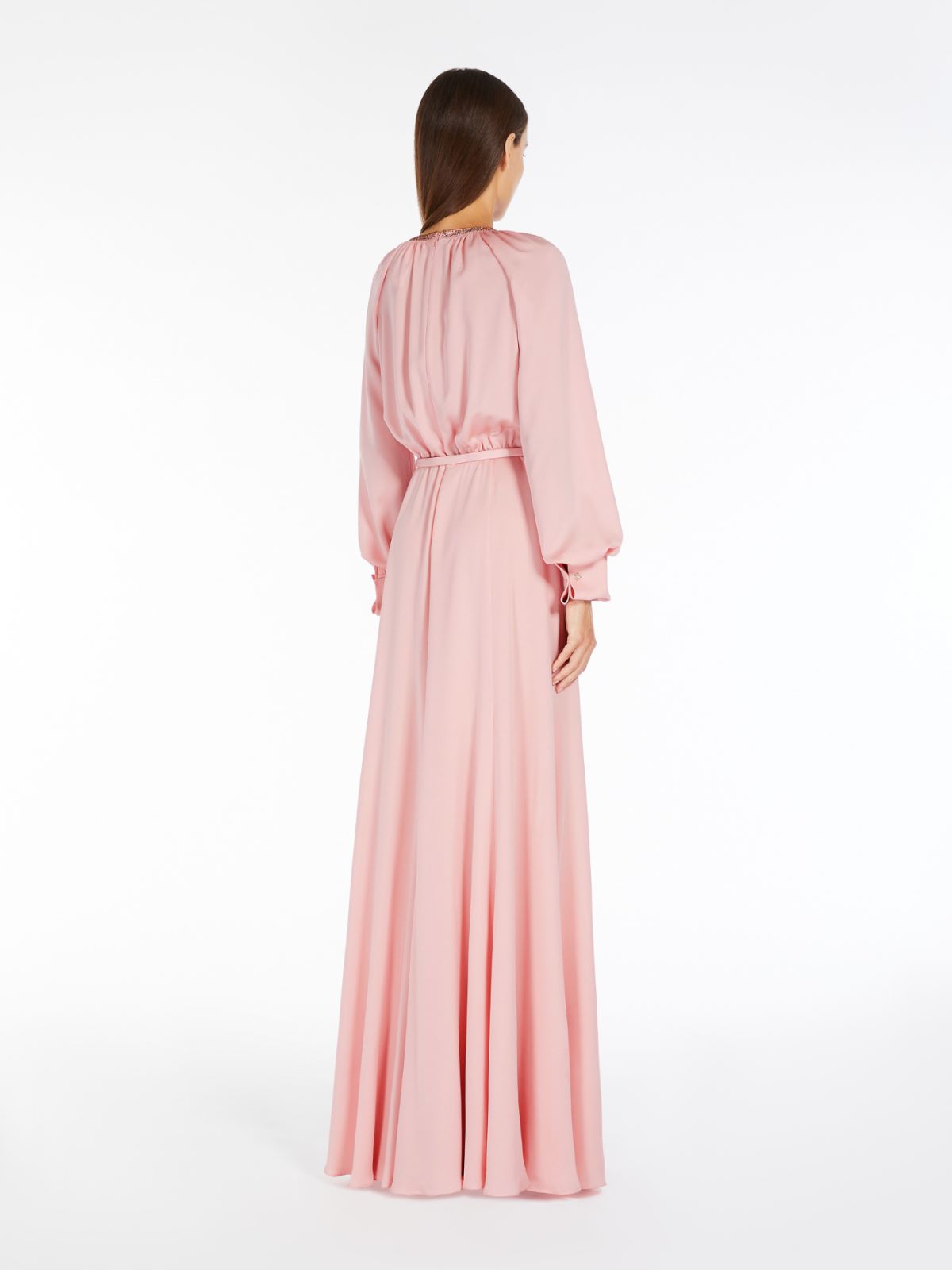 Long silk charmeuse dress