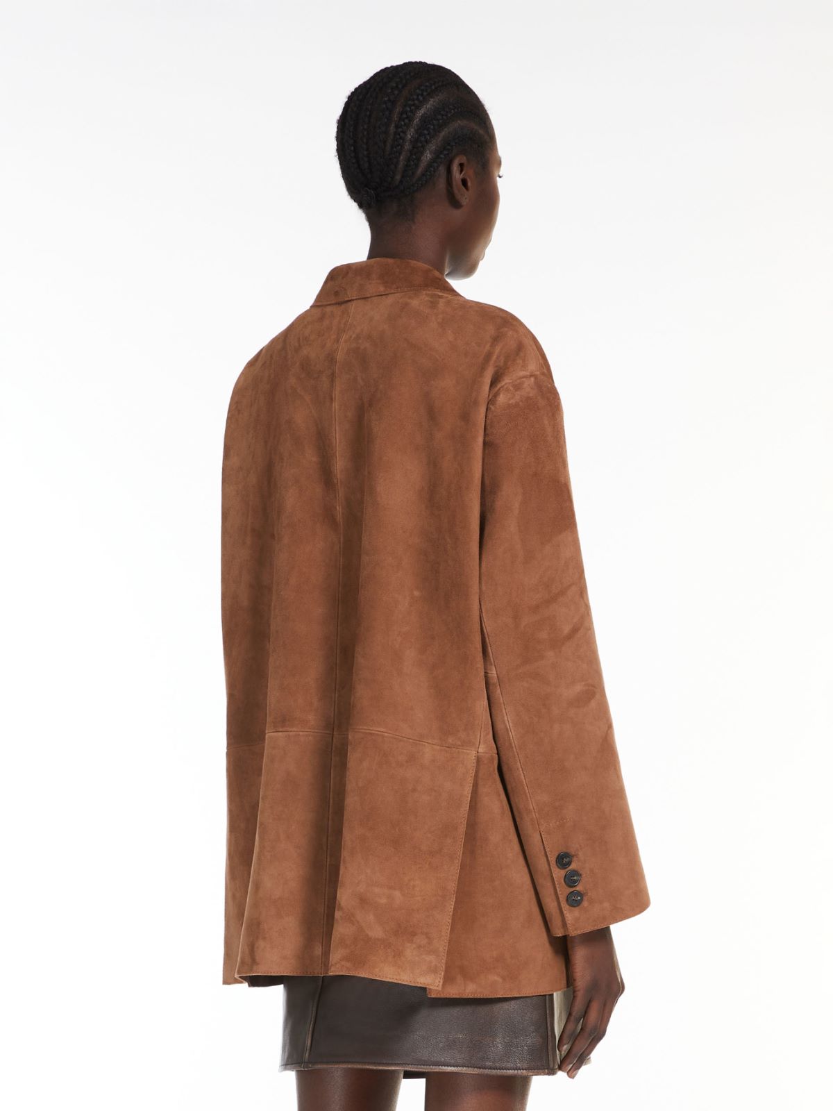 Oversized suede jacket