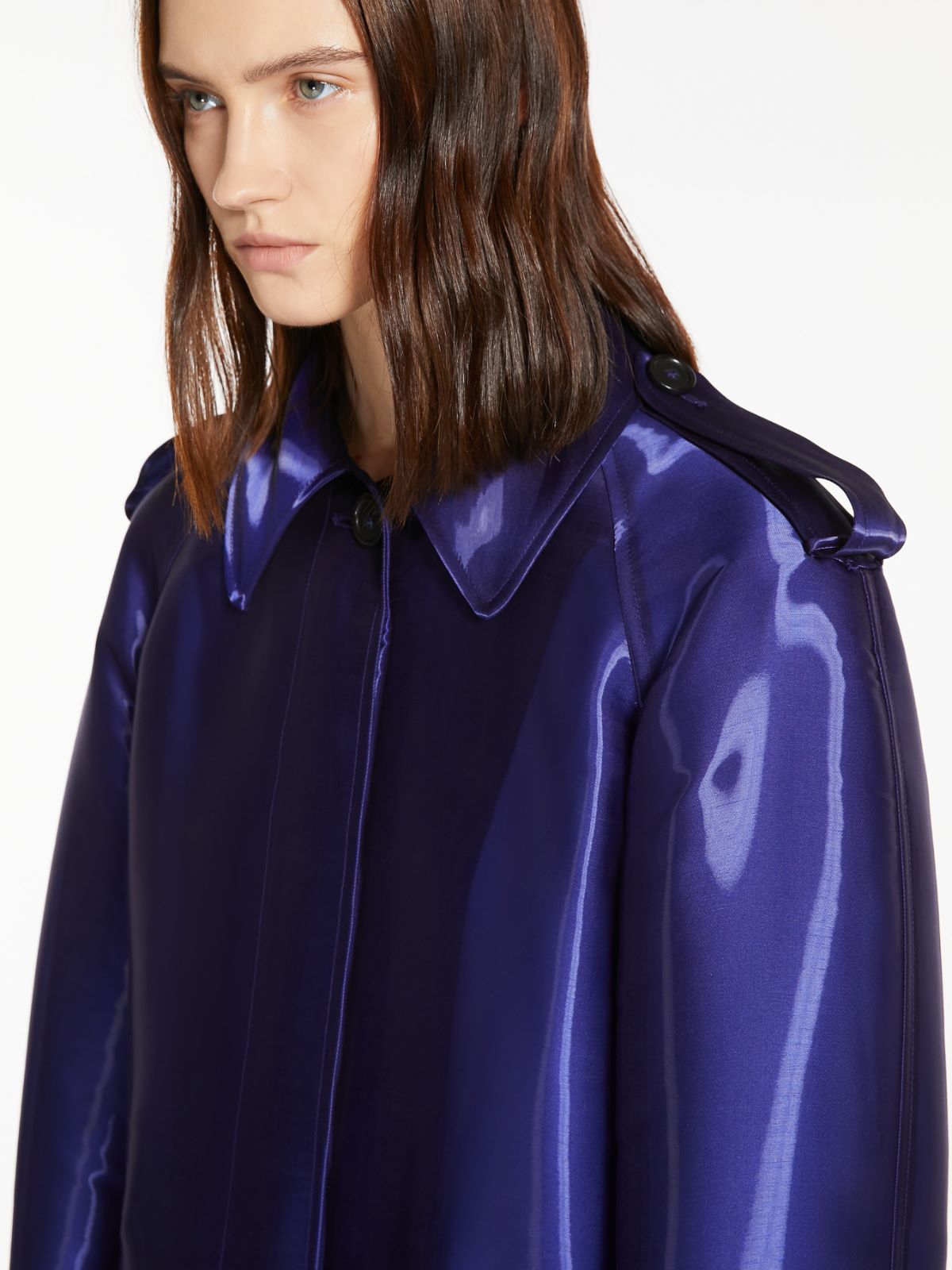 Oversized organza overcoat