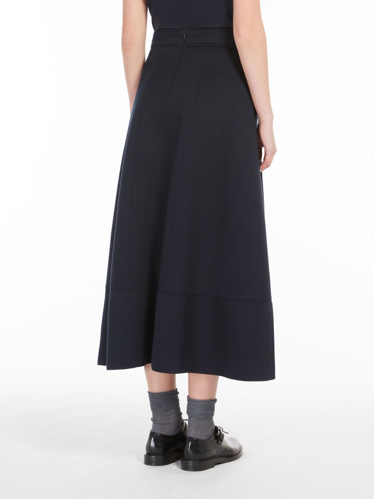 Jersey flared skirt