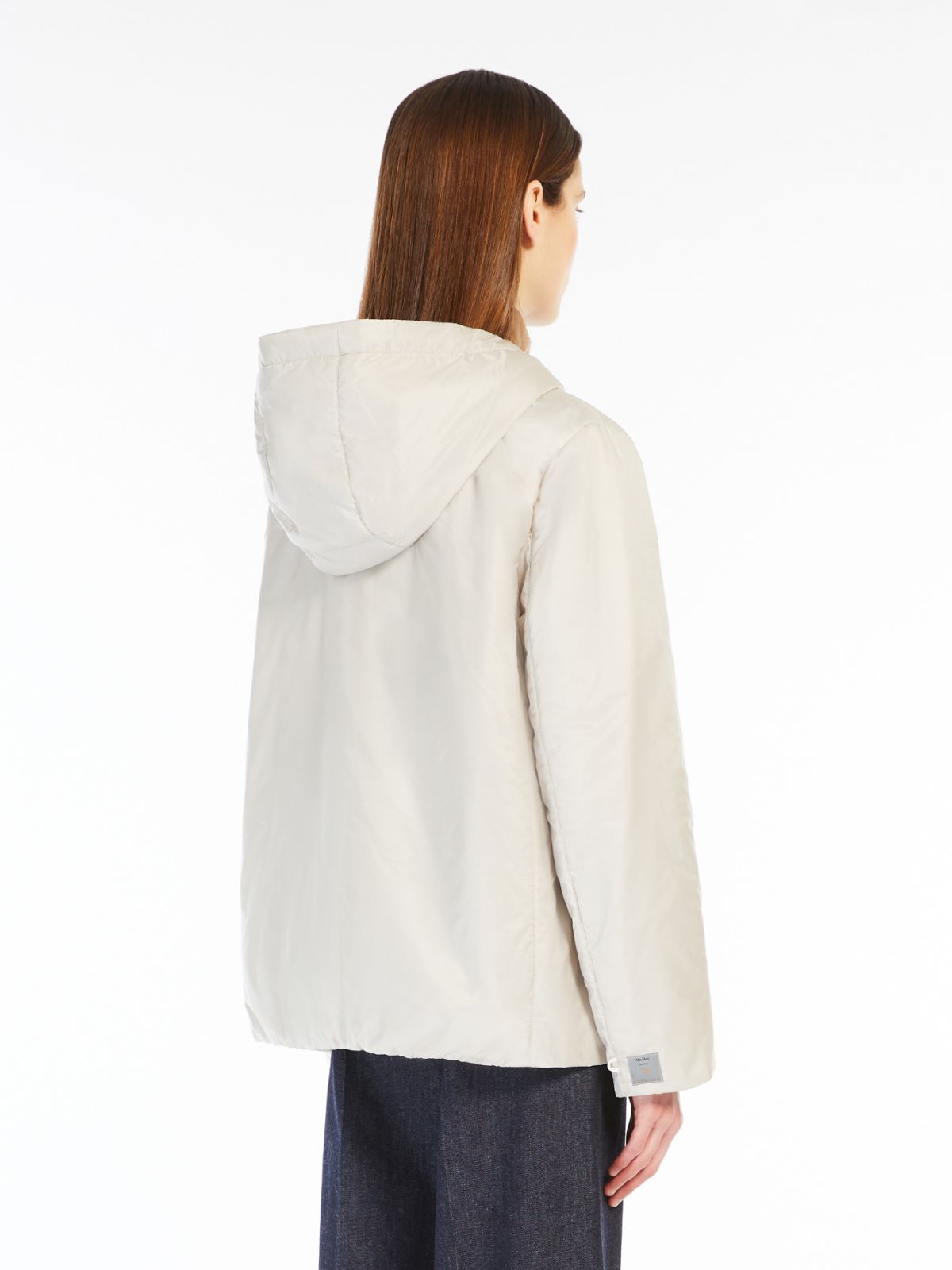 Water-repellent technical canvas travel sweatshirt