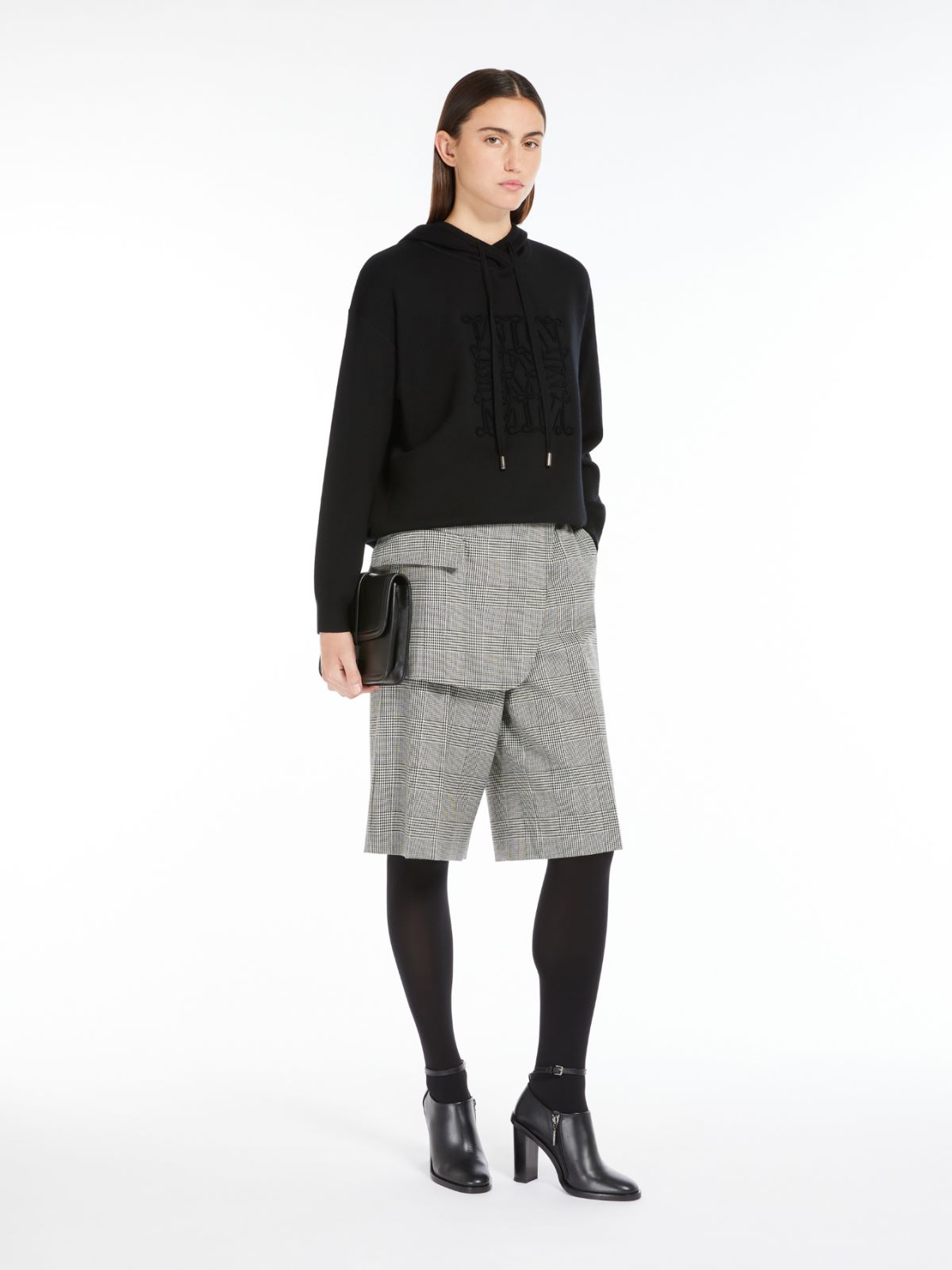 Hooded wool sweatshirt