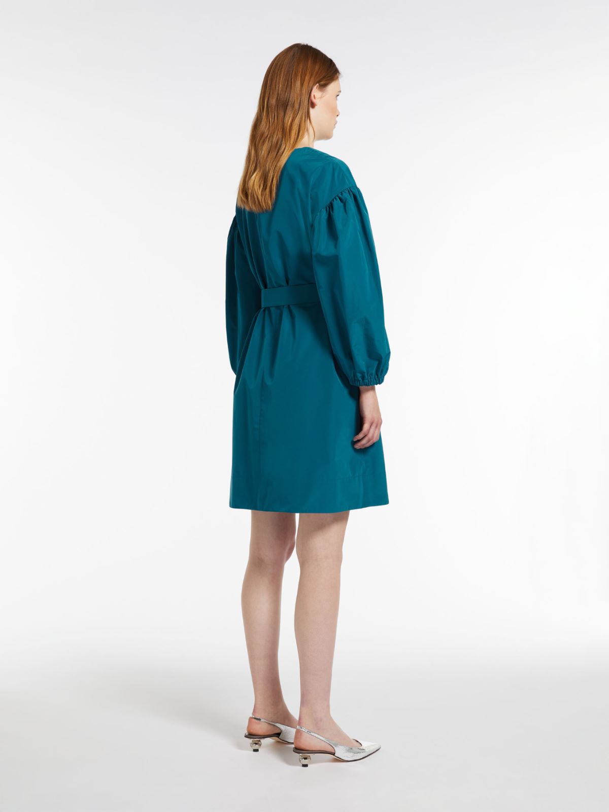 Oversized taffeta dress