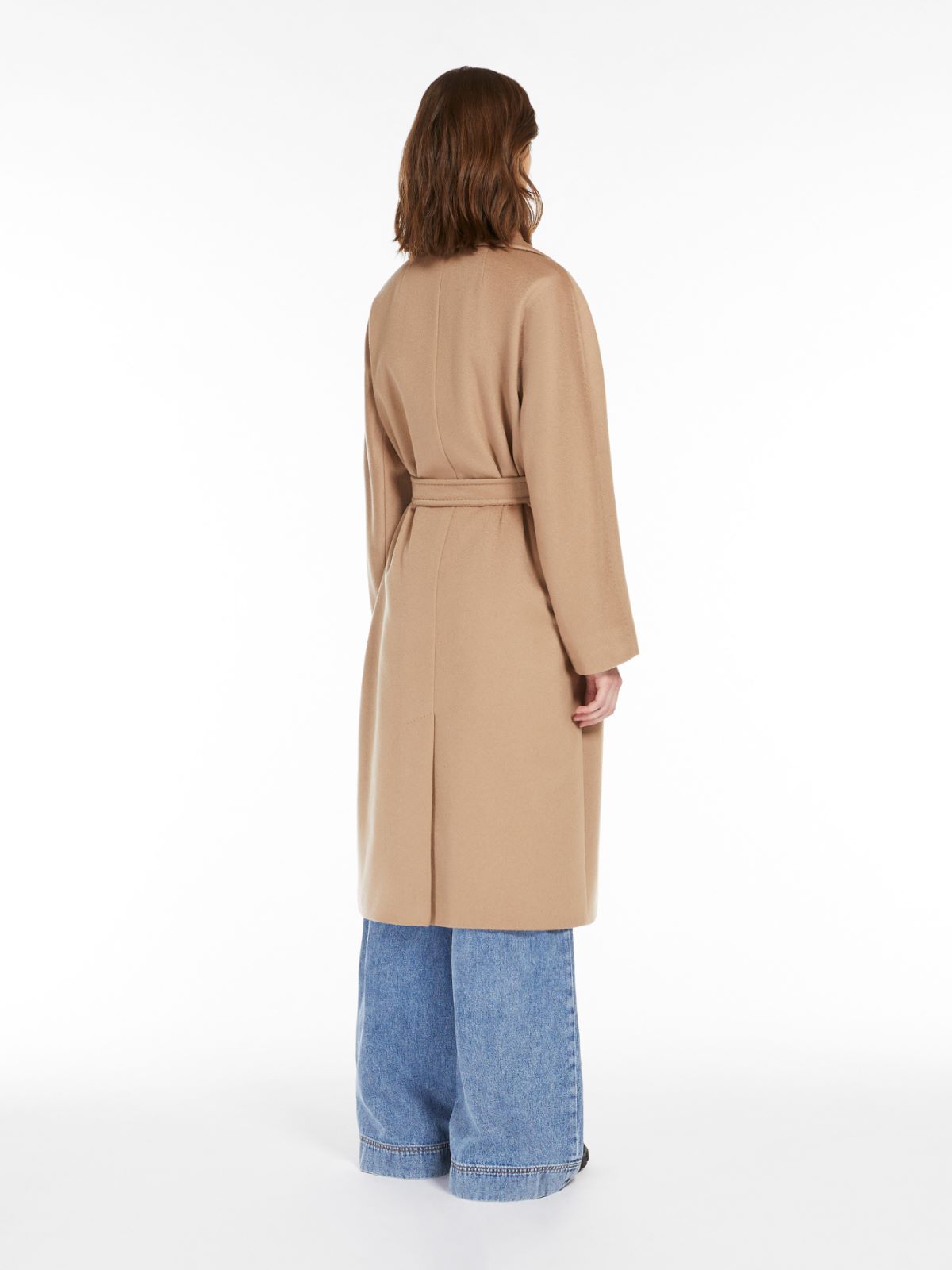 Belted cashmere coat