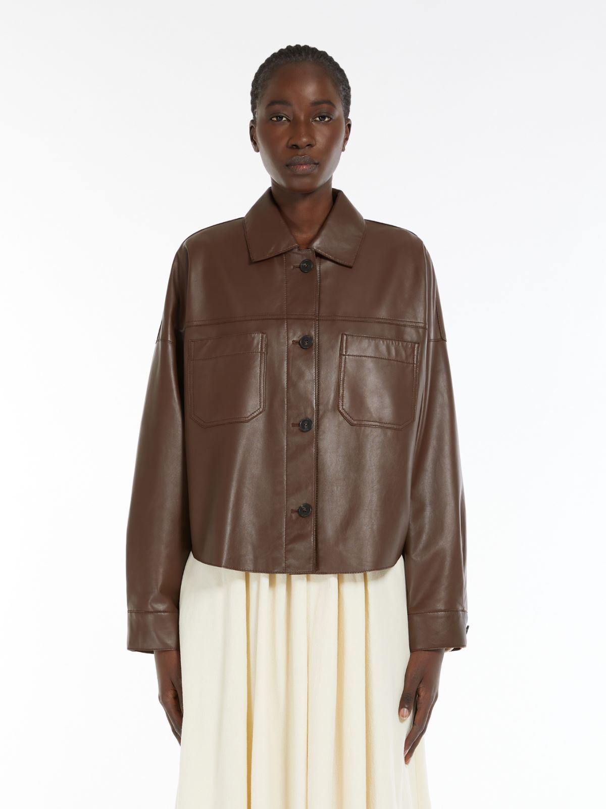 Nappa leather workwear jacket