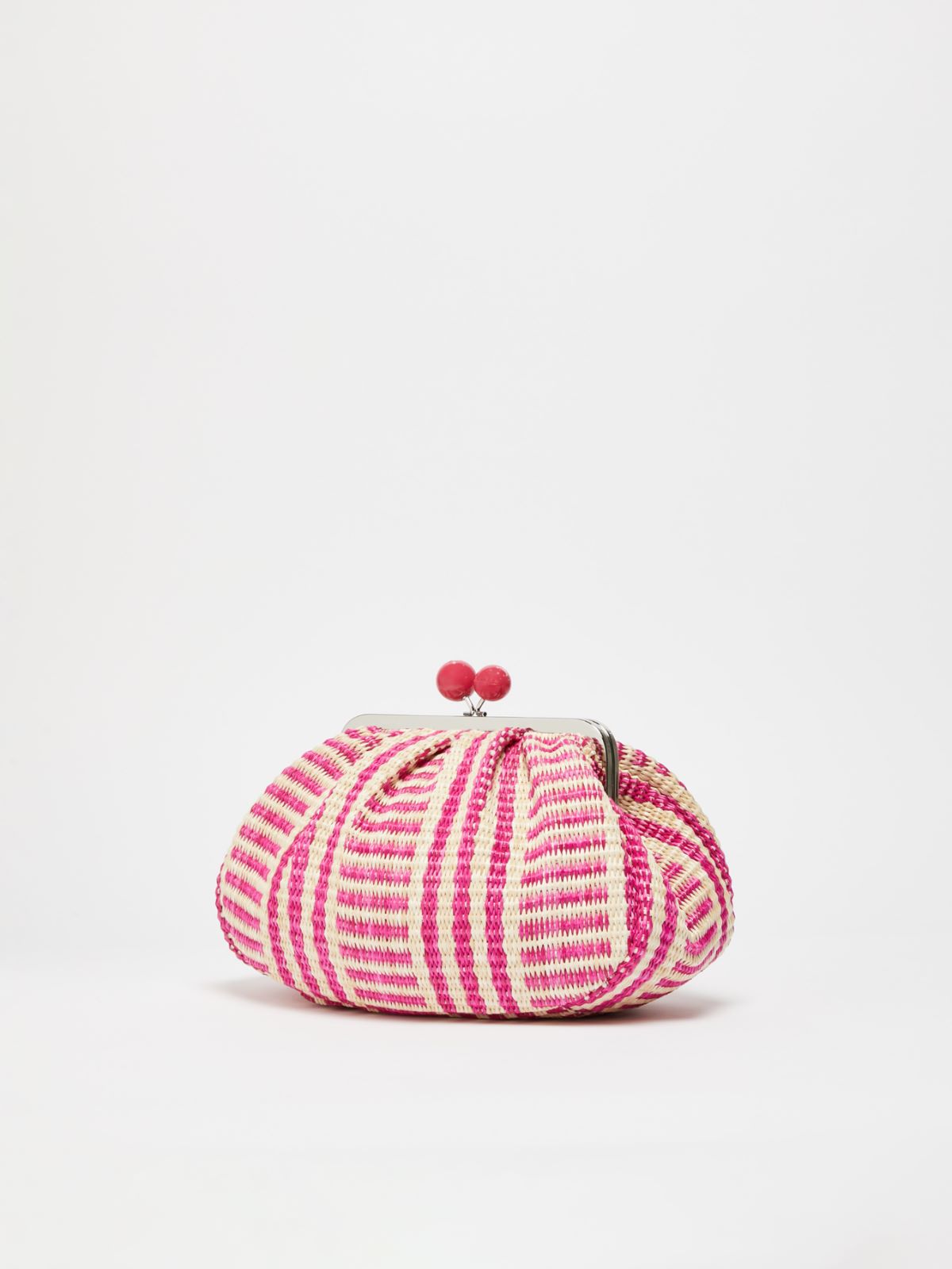 Medium raffia-look jacquard Pasticcino Bag