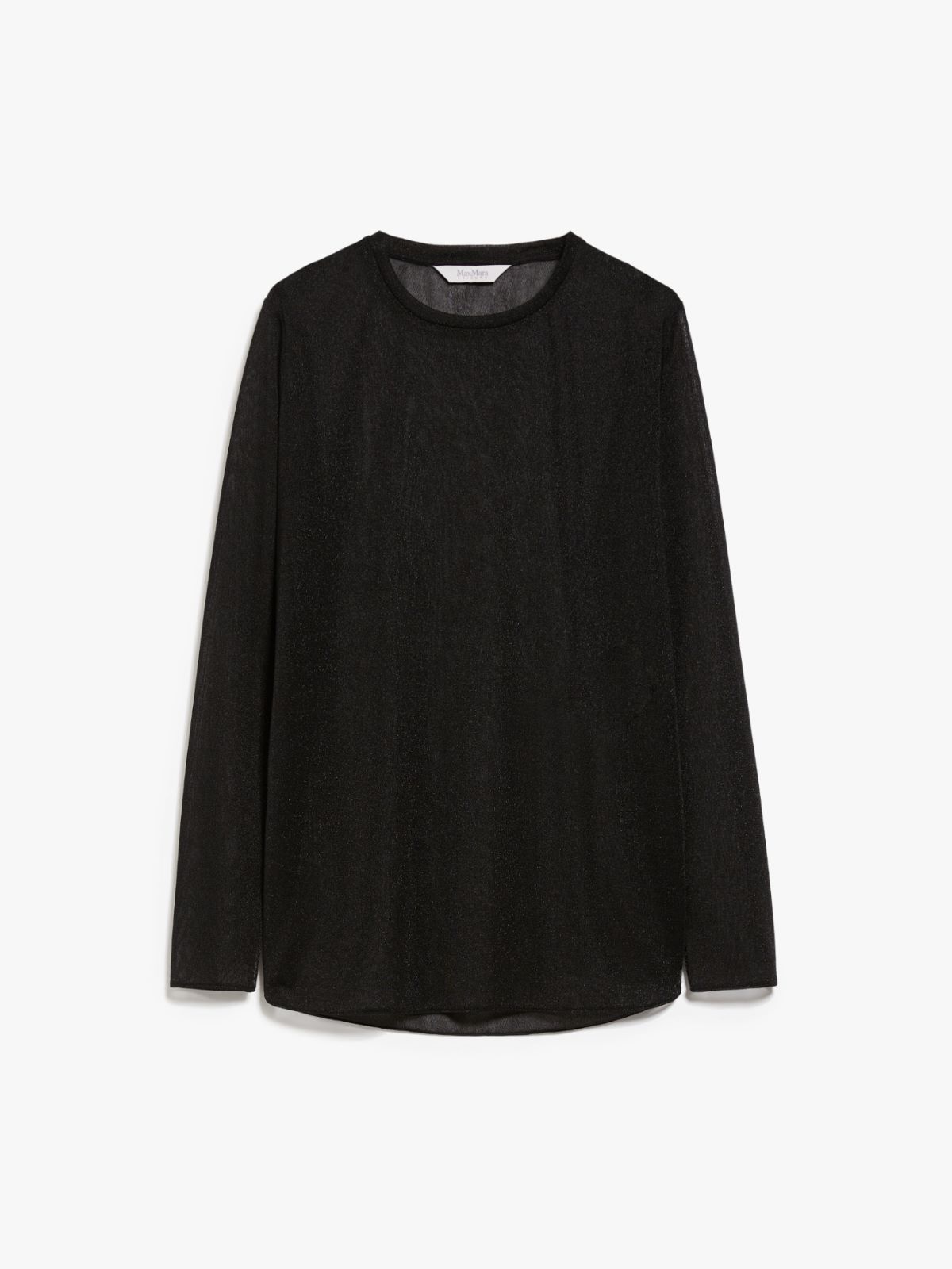 Crepe jersey and lurex T-shirt