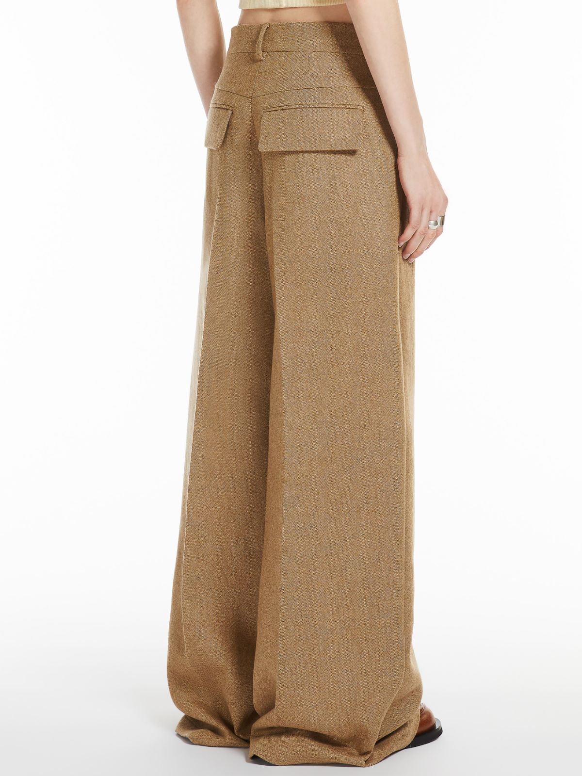 Oversized flared trousers