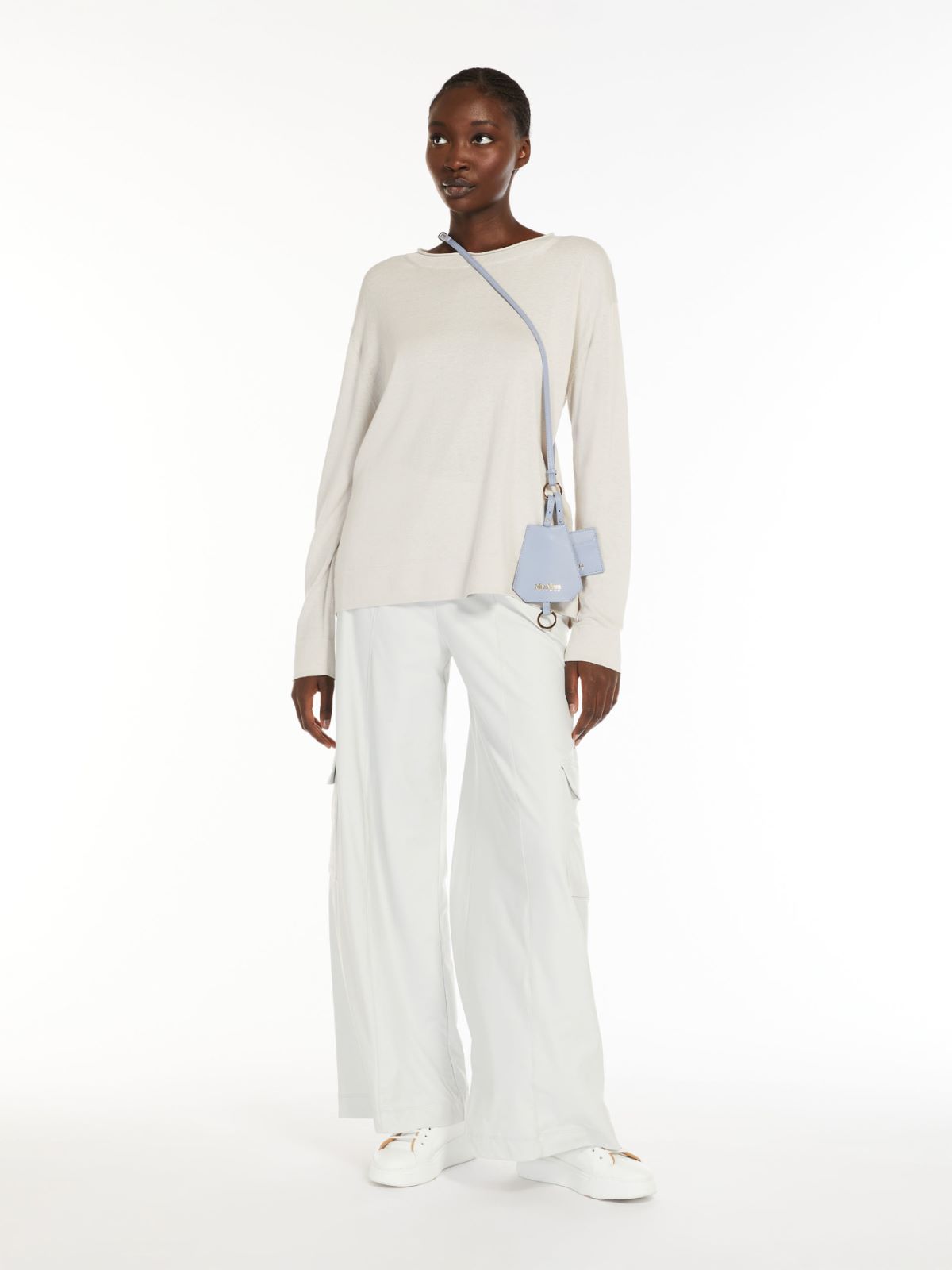 Silk and cotton yarn sweater