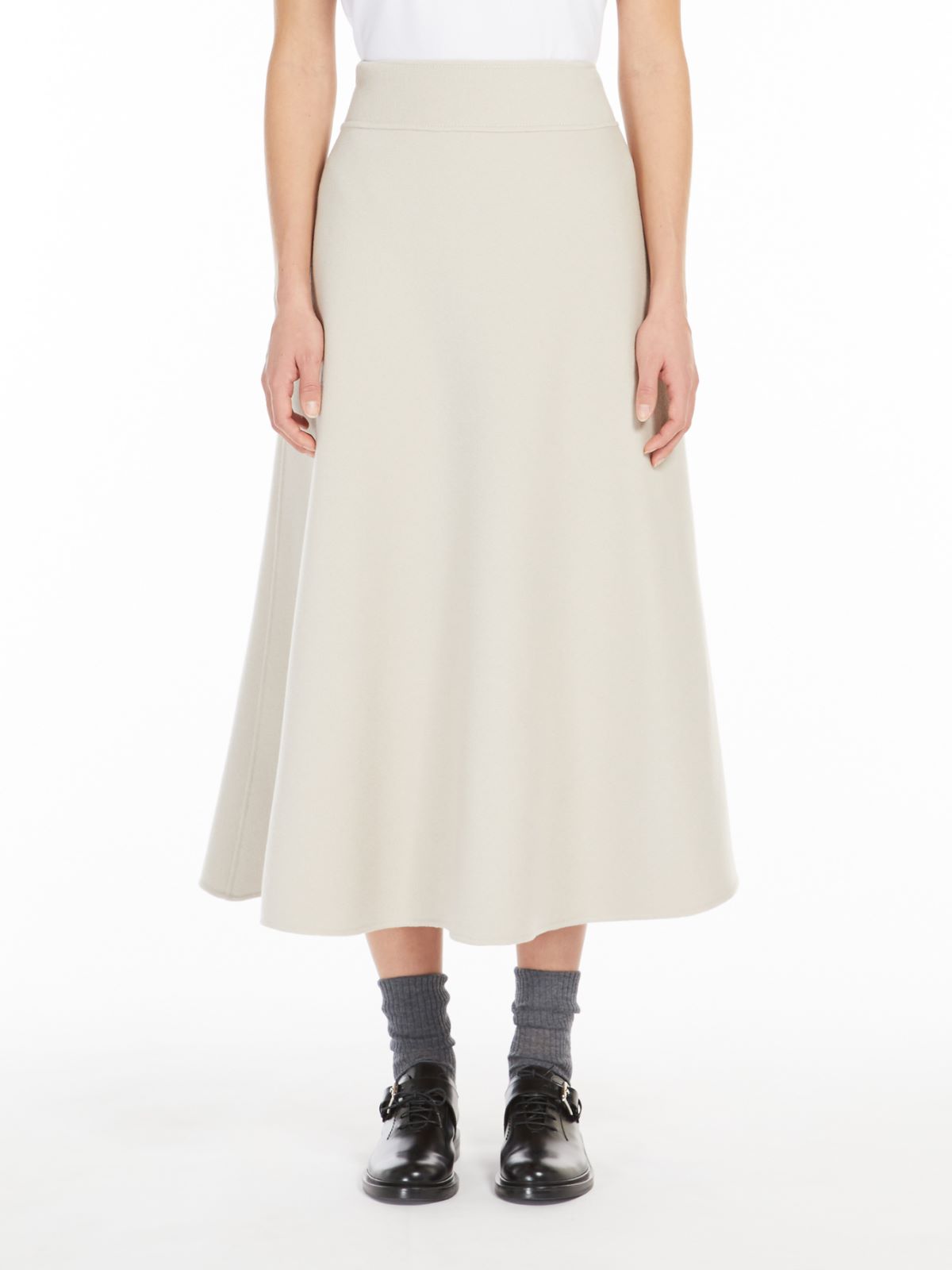 Wool A-line skirt