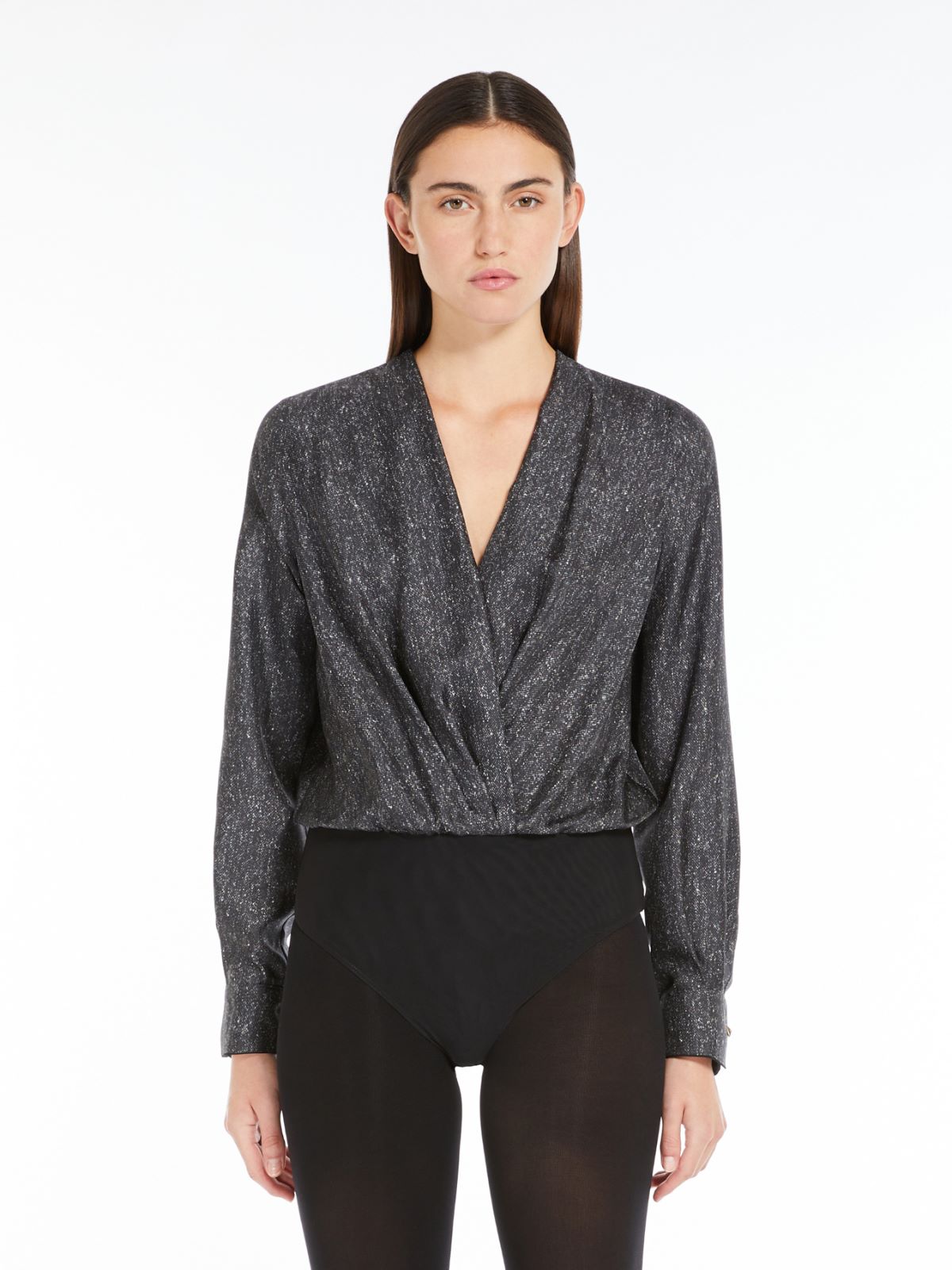 Printed silk body shirt