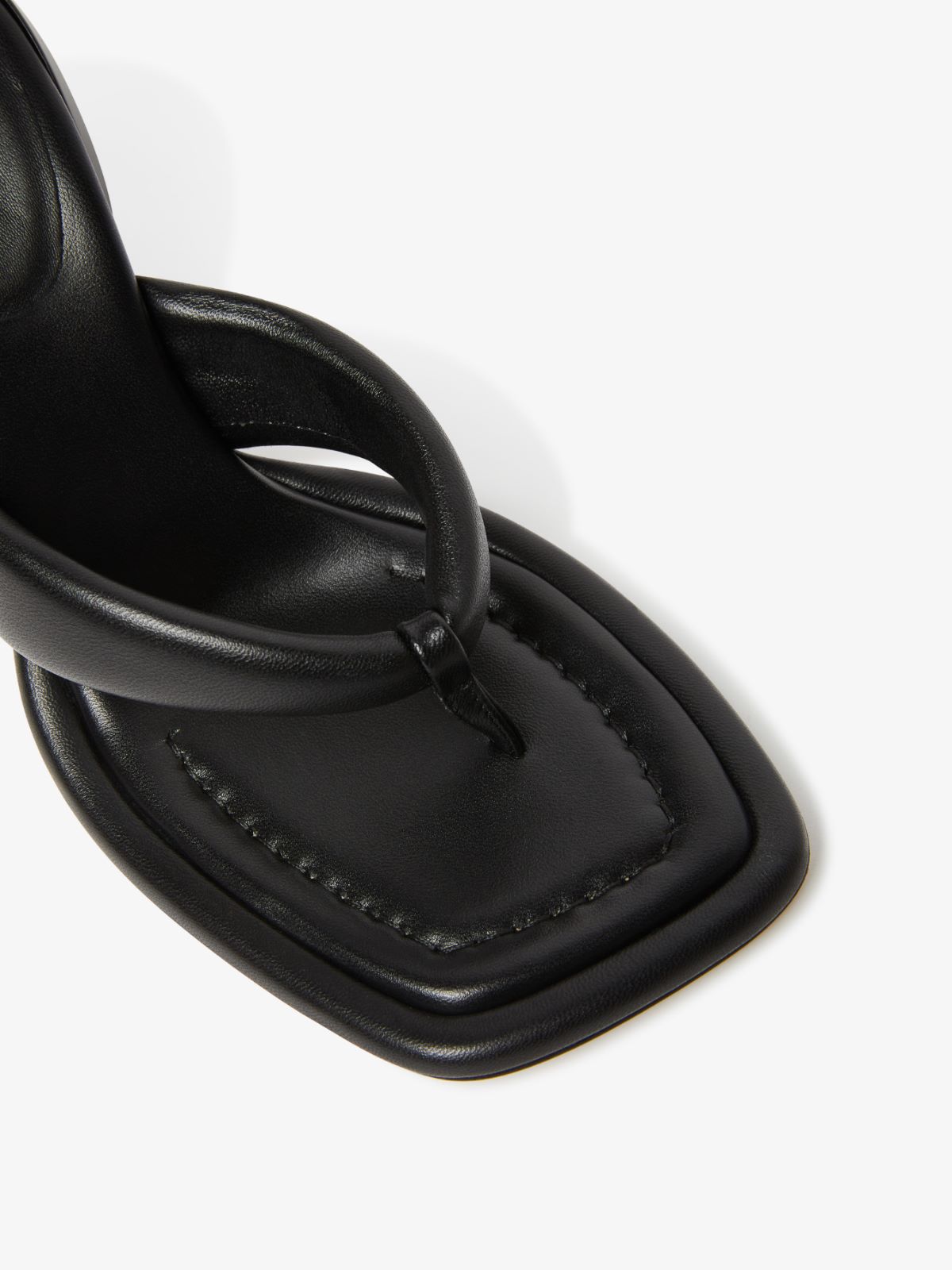 Heeled toe-post sandals