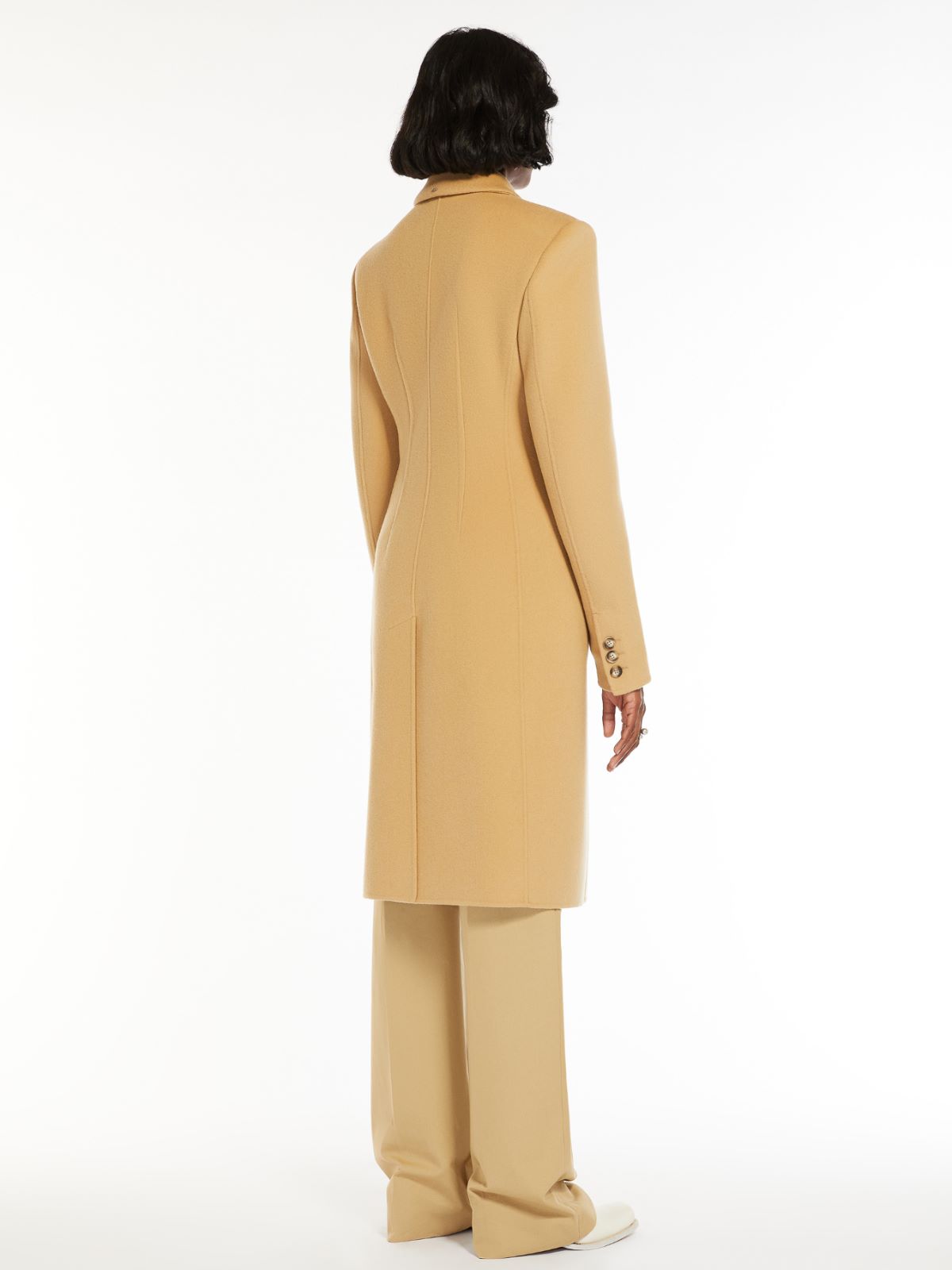 Double-breasted wool coat