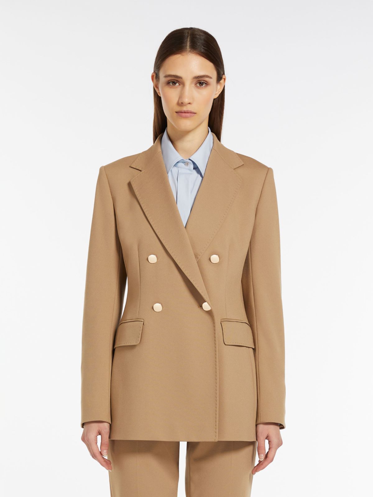 Double-breasted jersey jacket