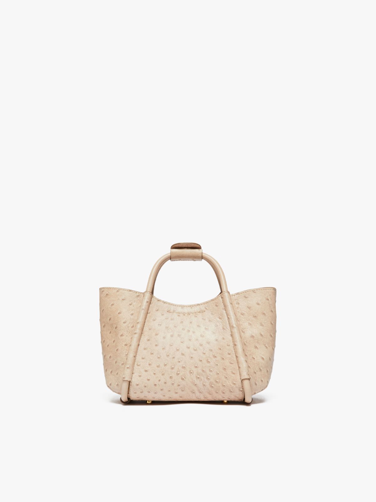 Extra-small ostrich-print leather Marine Bag