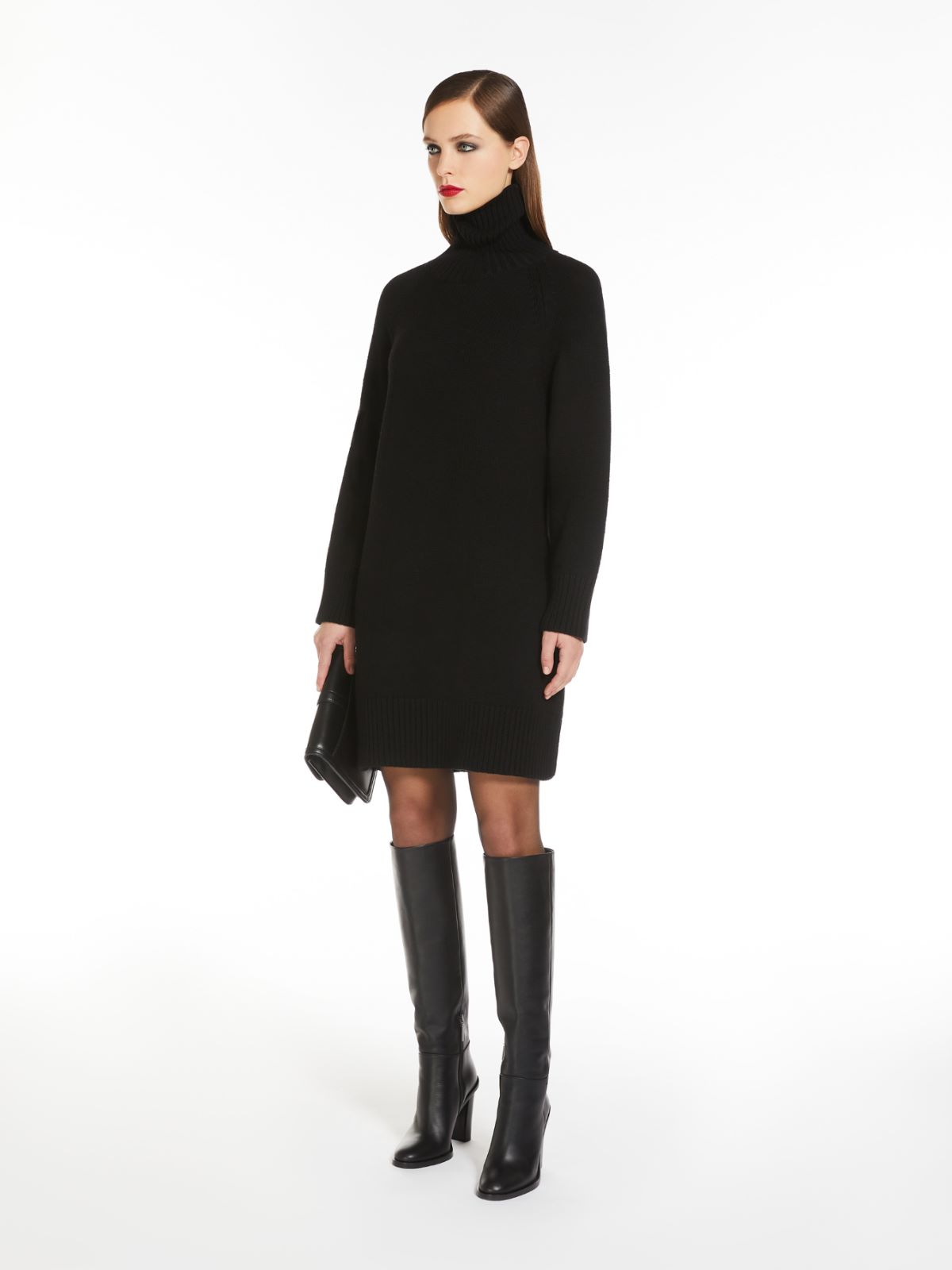Wool turtleneck dress