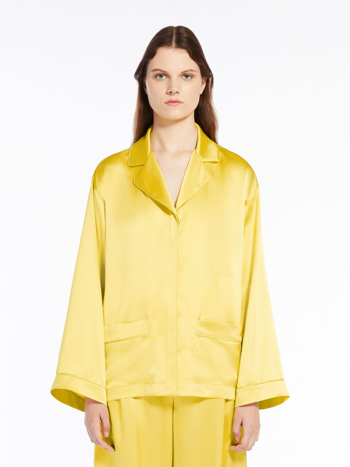 Silk satin pyjama shirt