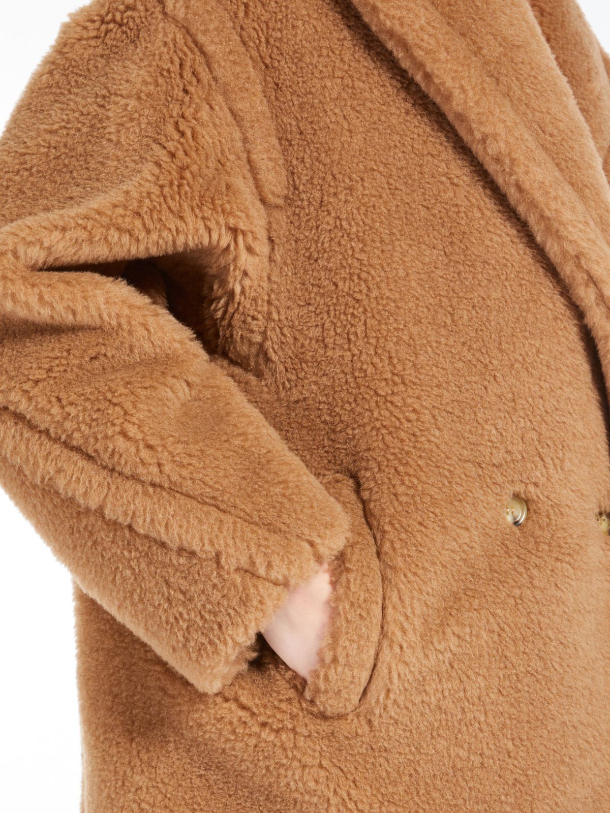 Short Teddy Bear Icon Coat in alpaca and wool