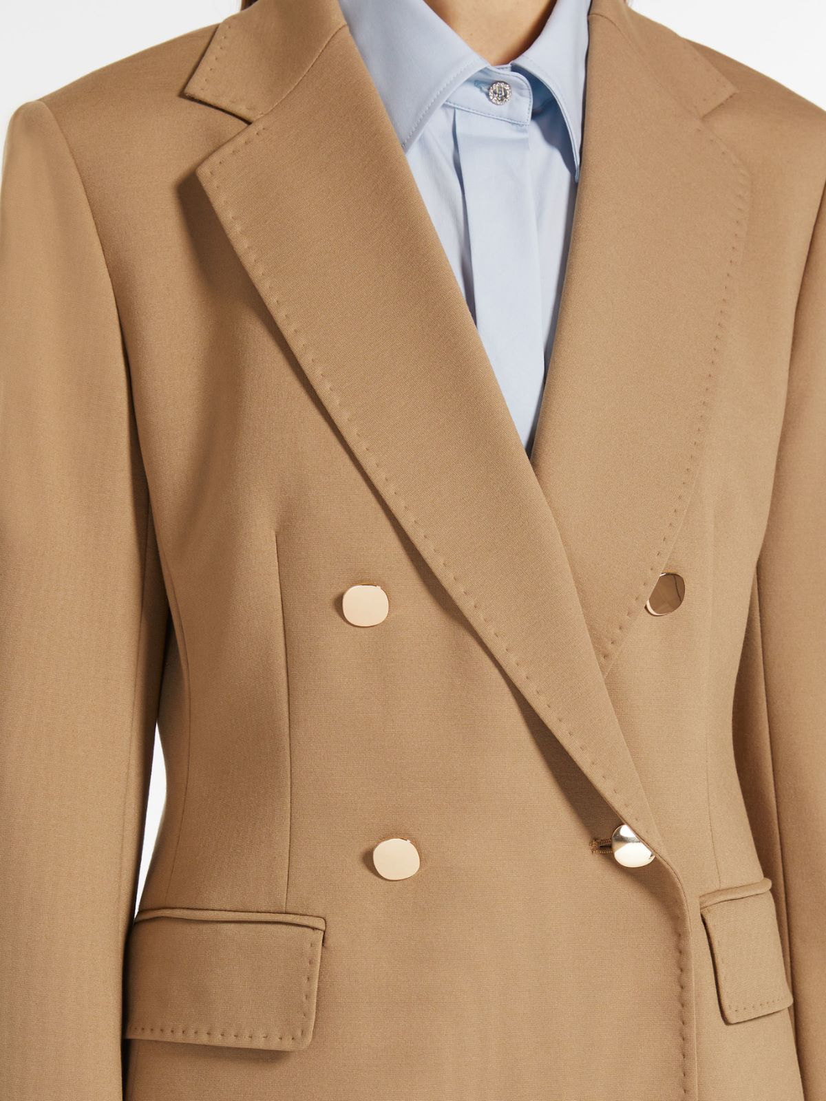 Double-breasted jersey jacket