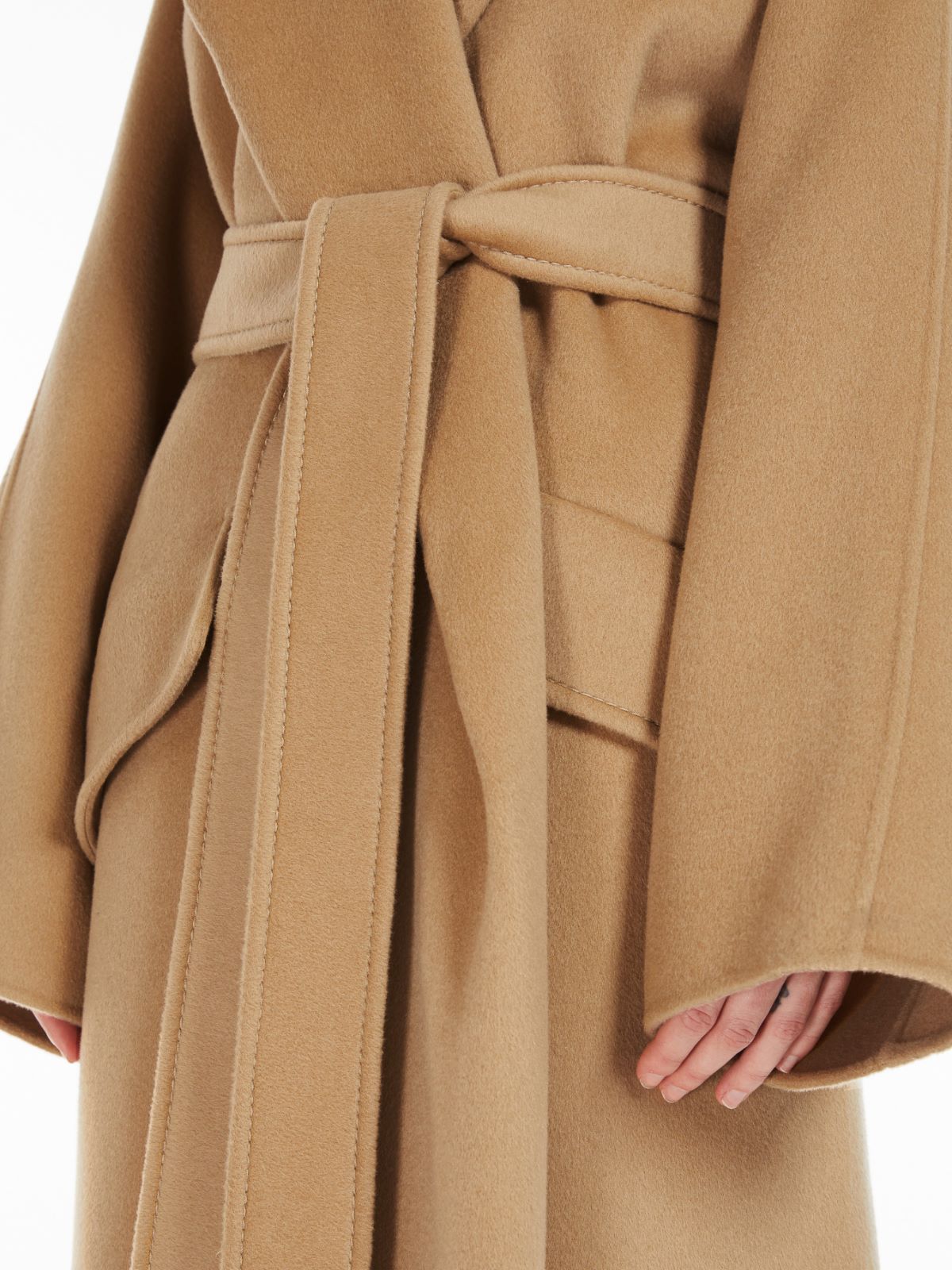 Cashmere-blend robe coat