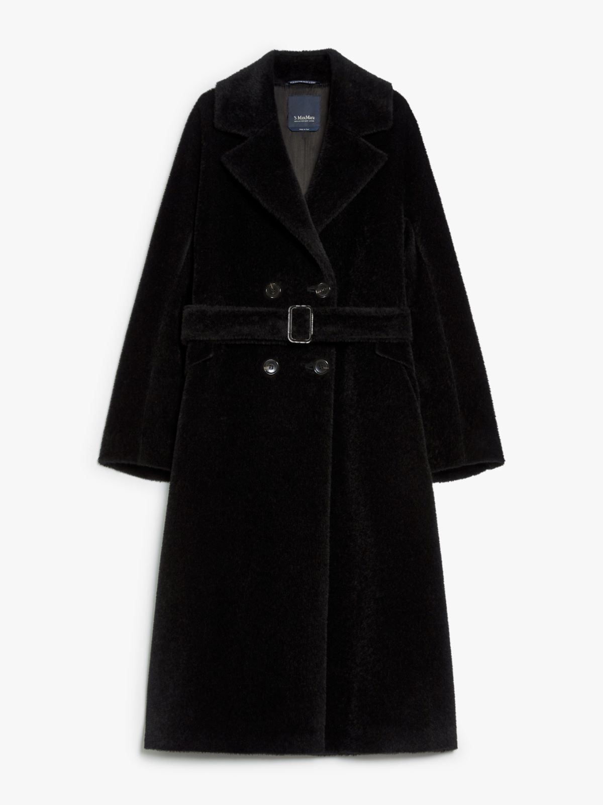 Wool and alpaca double-breasted coat