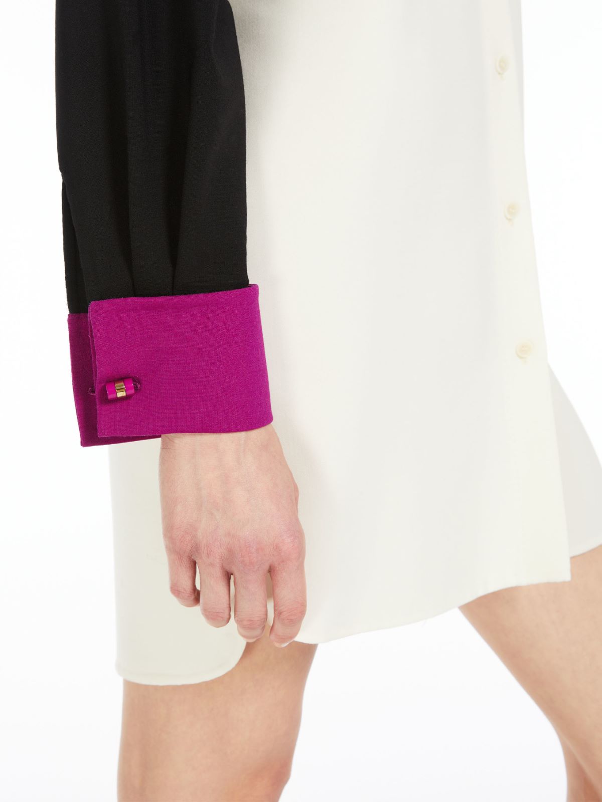 Short wool shirt dress