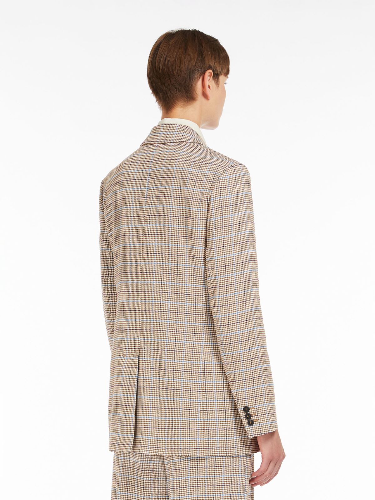 Linen and cotton twill blazer