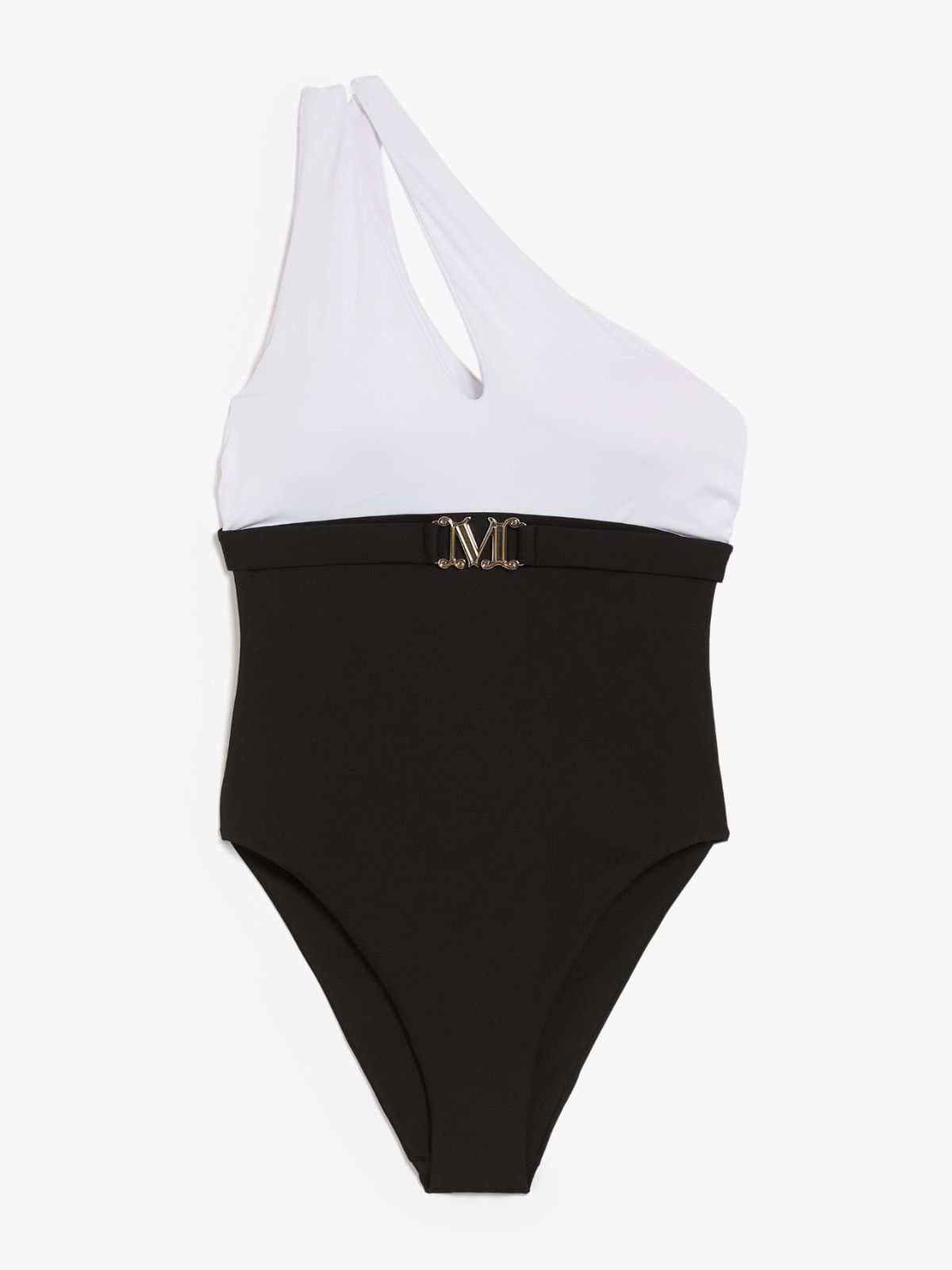 Jersey one-shoulder swimsuit