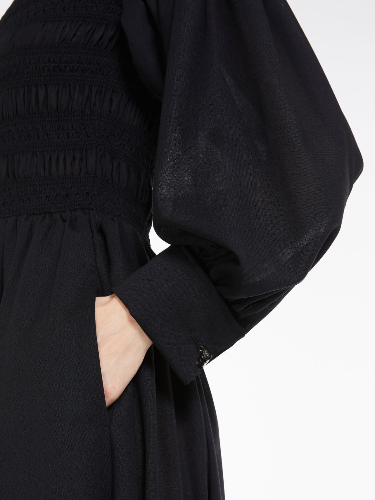 Off the shoulder wool dress