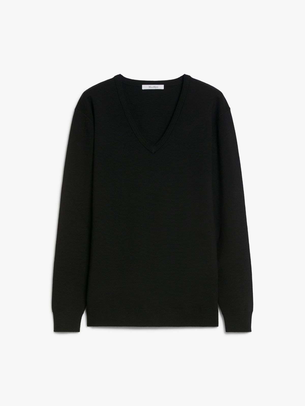 Fine wool V-neck jumper