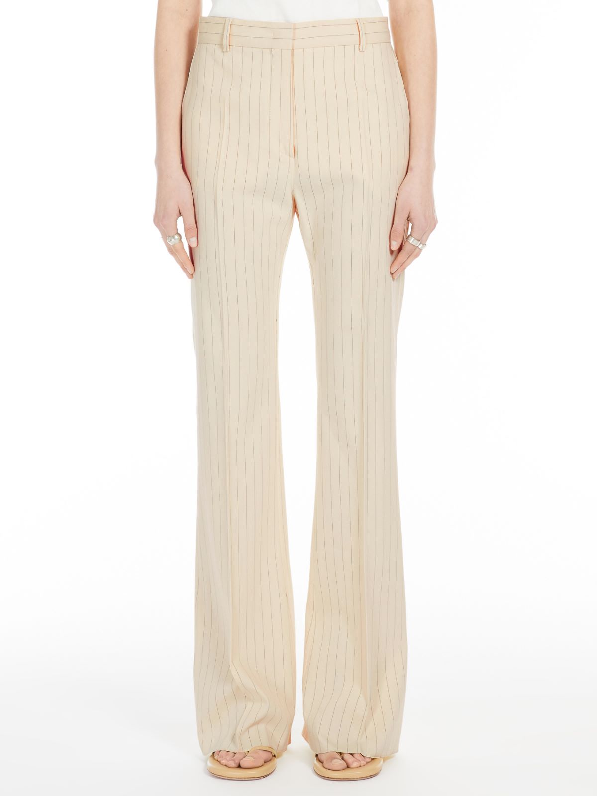 Slim-fit pinstripe trousers