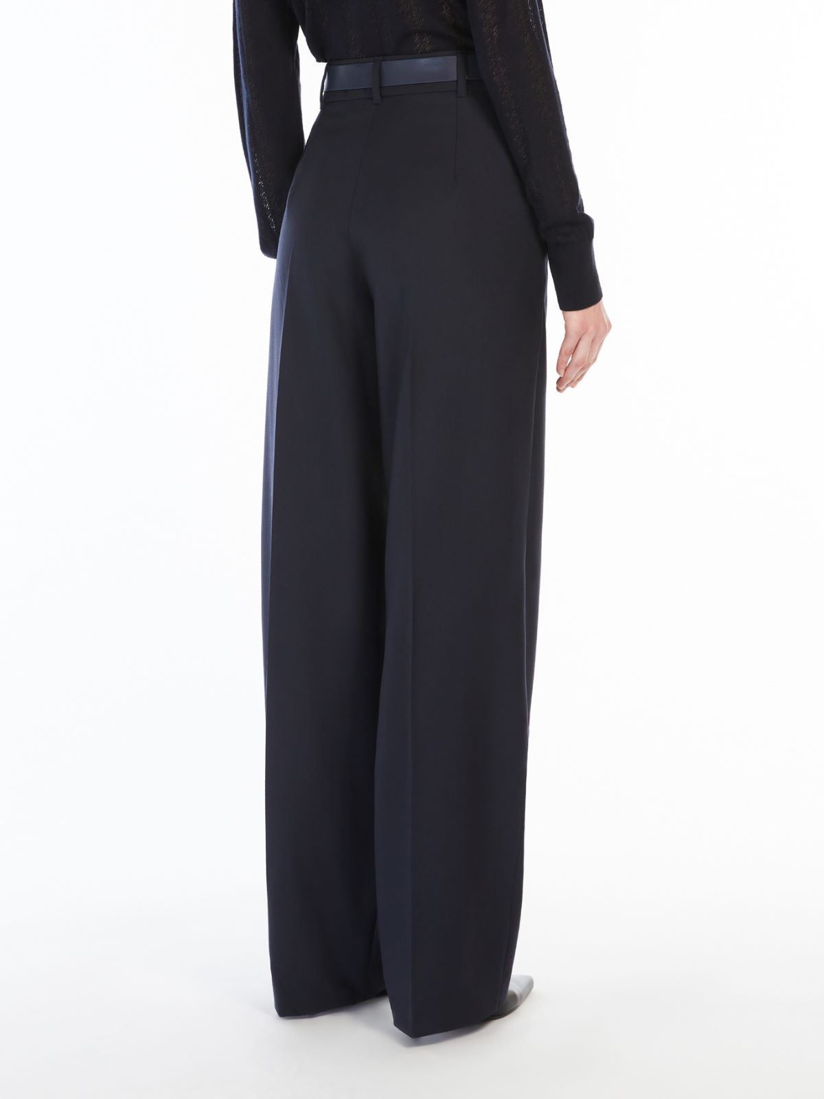 Gabardine wool trousers