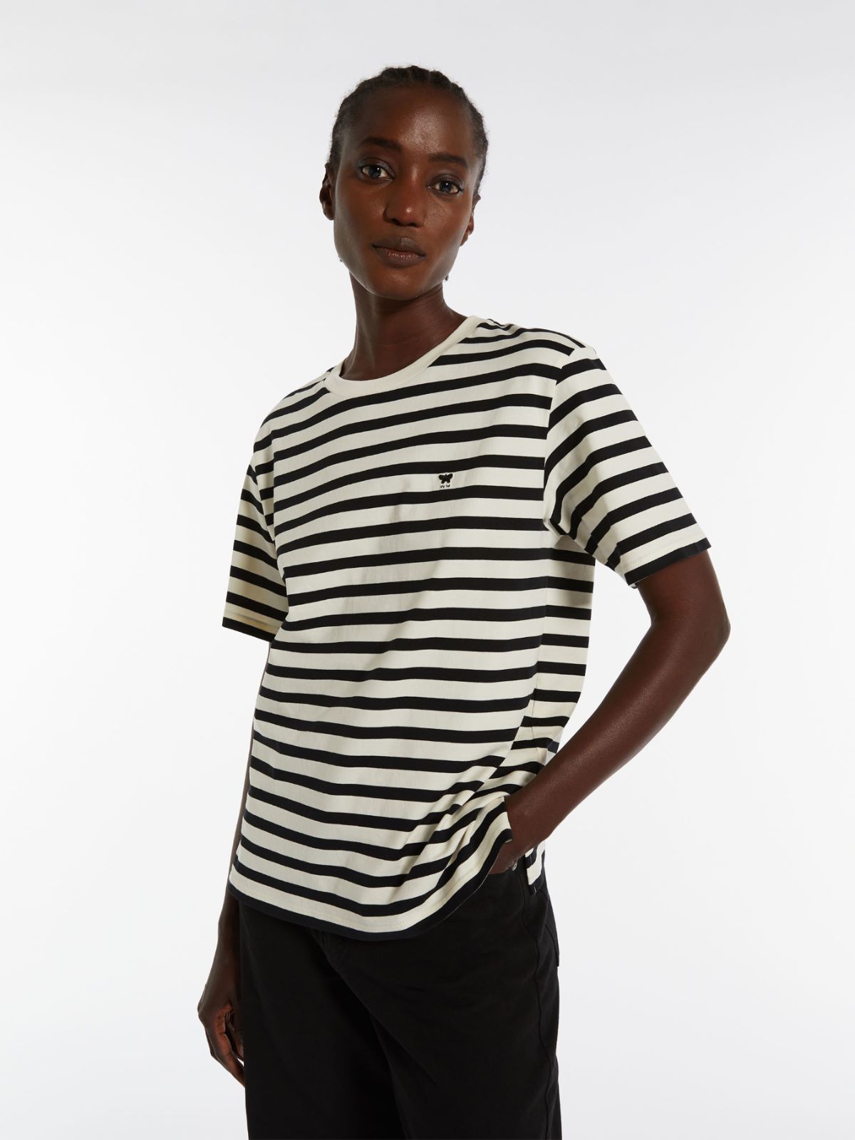 Striped jersey T-shirt