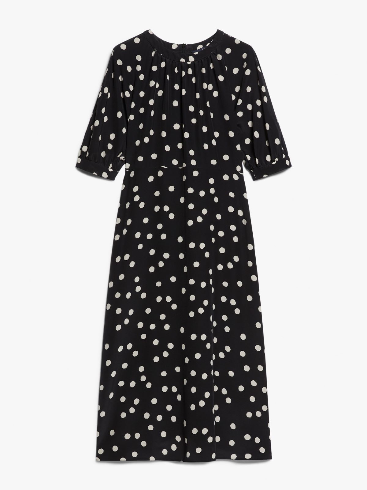 Printed crêpe de chine dress