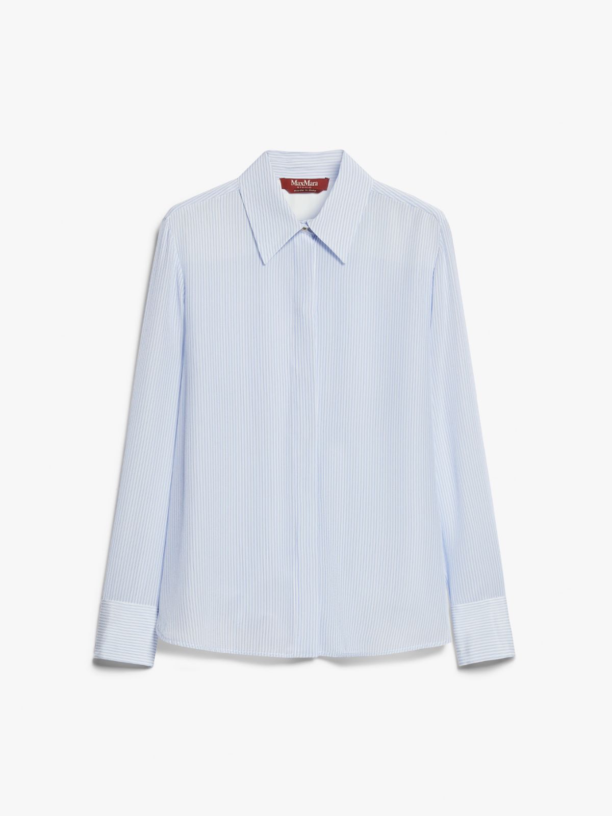 Printed crêpe de chine shirt