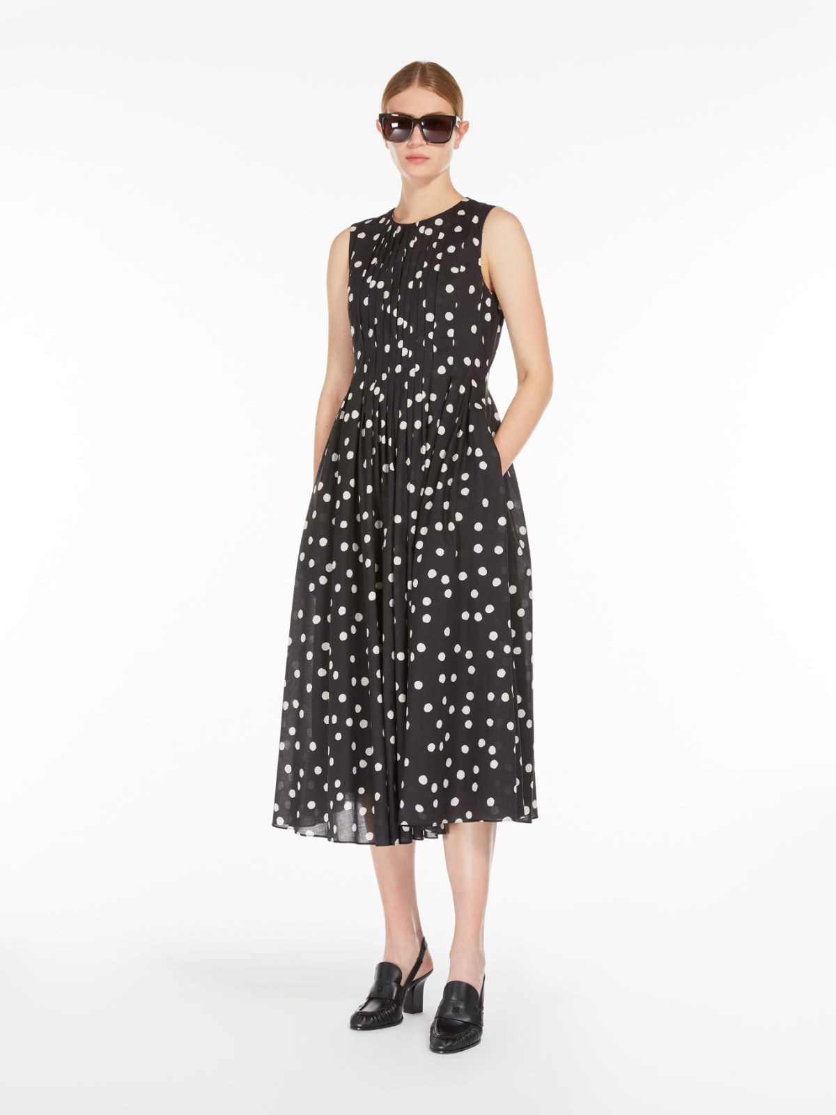 Printed cotton voile dress