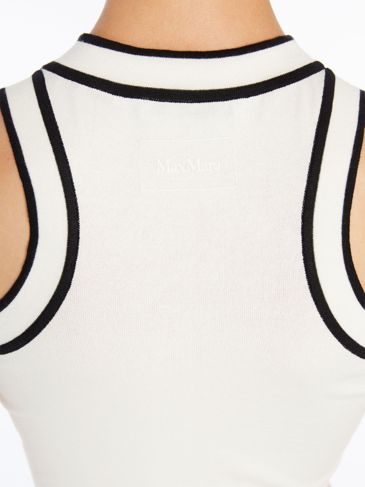 Crop top in polished cotton