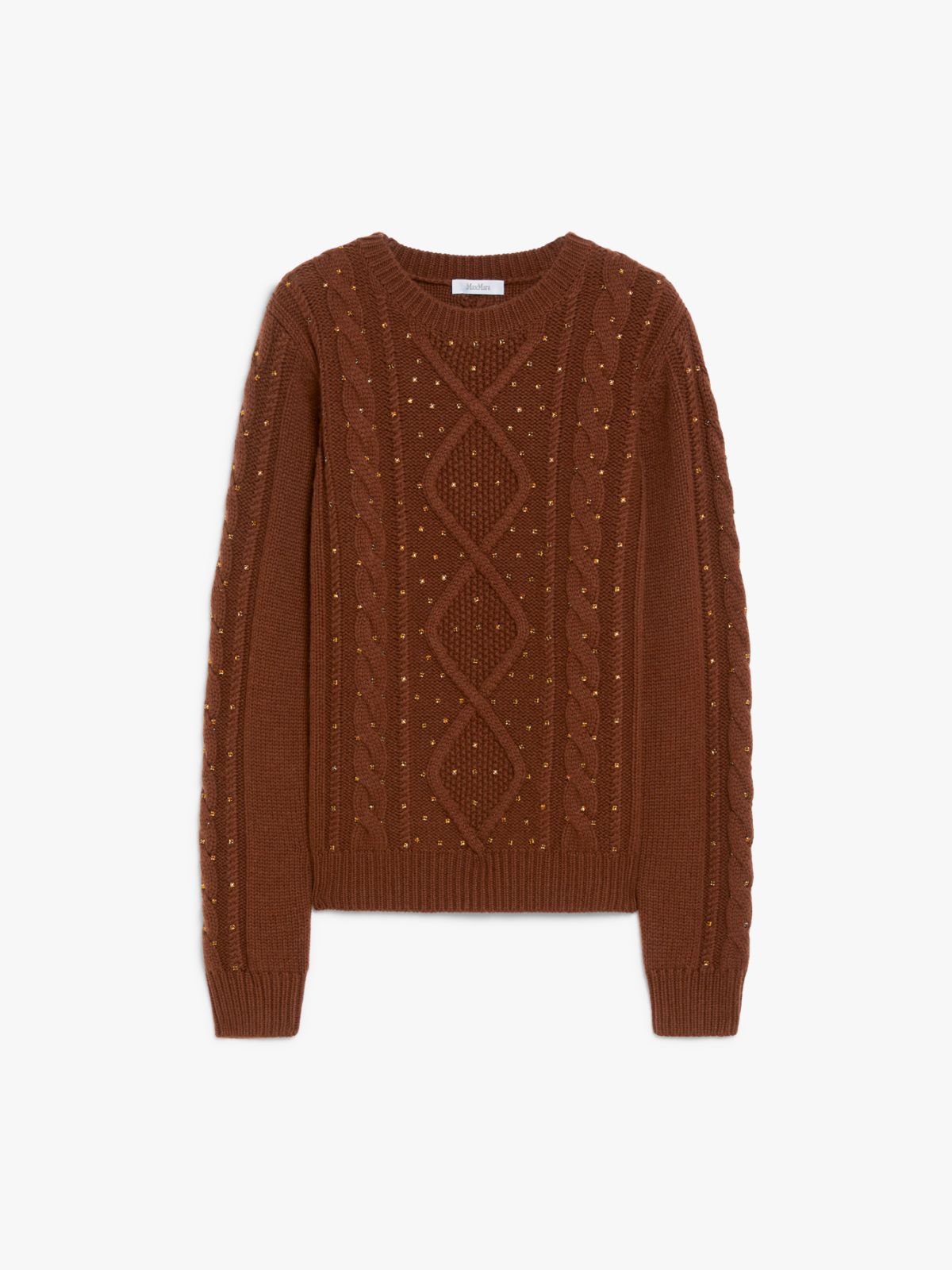 Wool and cashmere cable-knit jumper