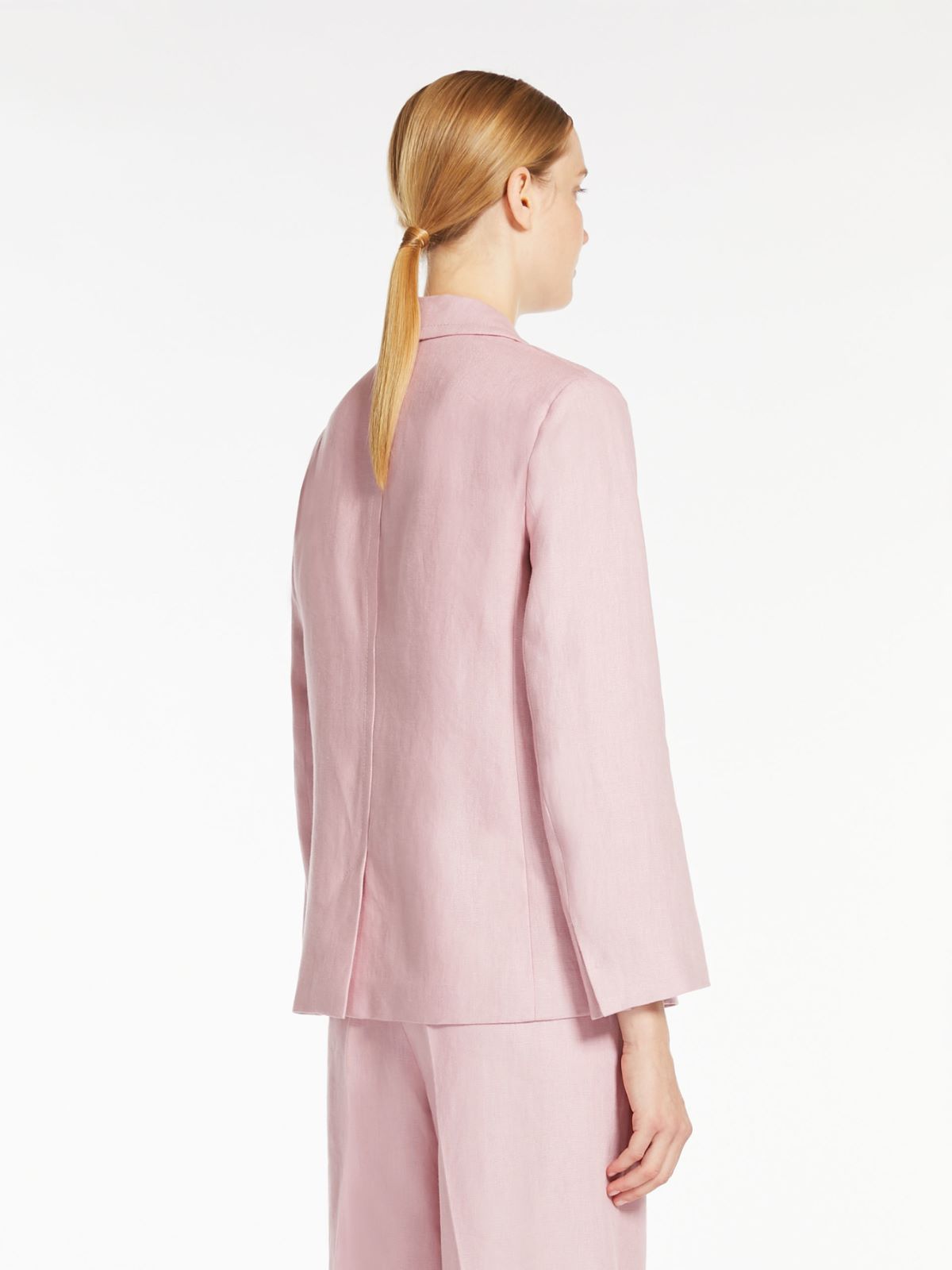 Single-breasted linen jacket