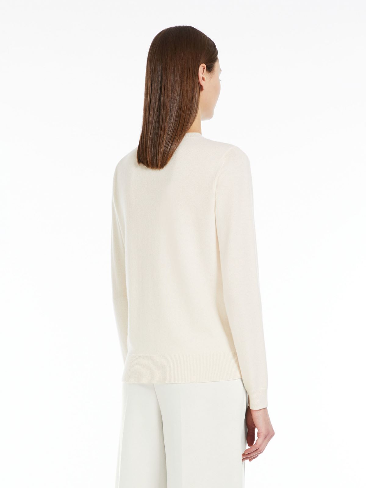 Embroidered wool and cashmere jumper