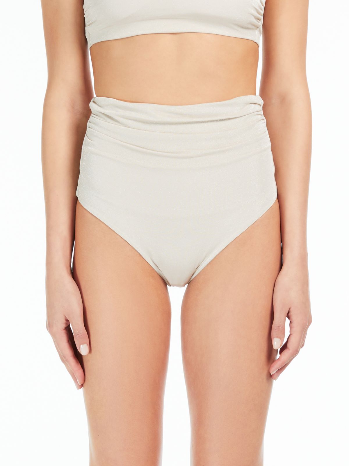 Jersey and lurex bikini bottoms
