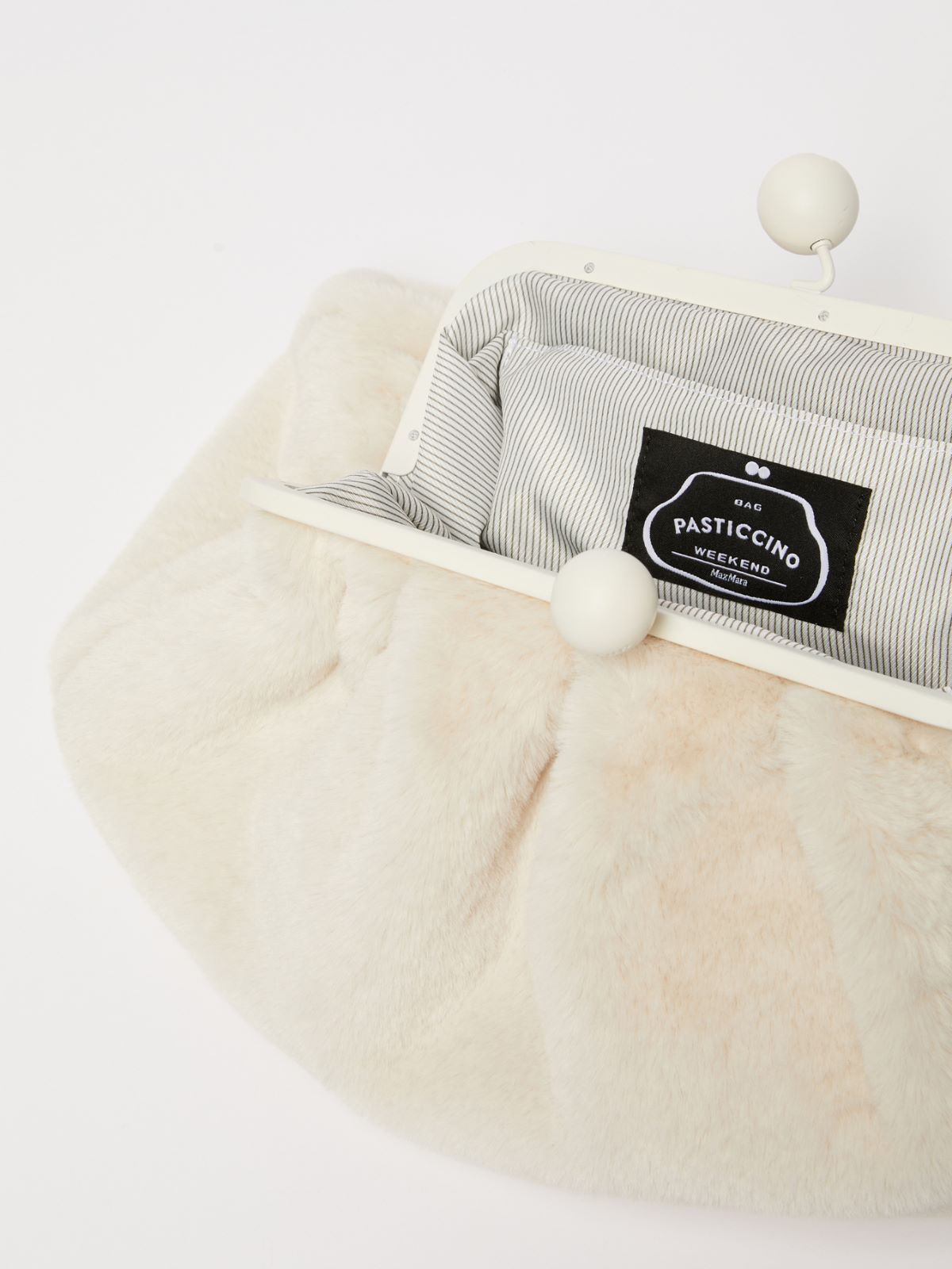Medium furry fabric Pasticcino Bag