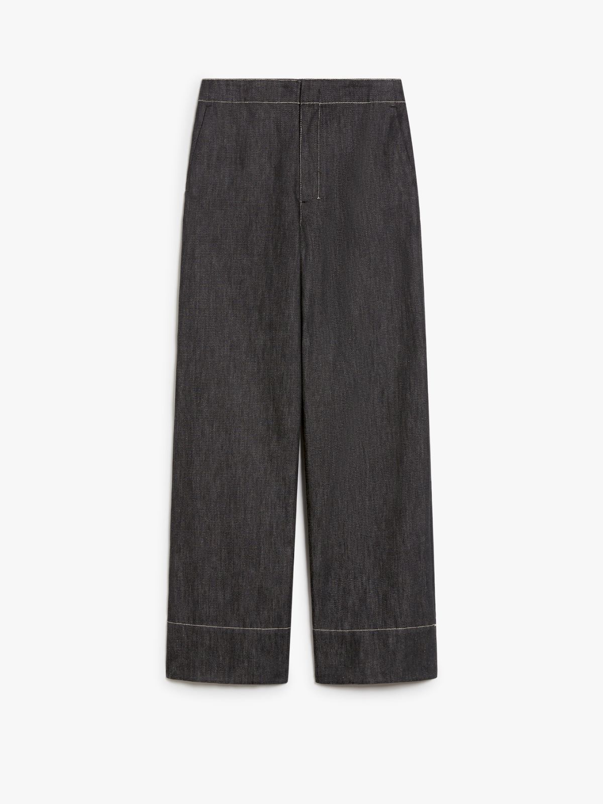 Cotton wide-leg trousers