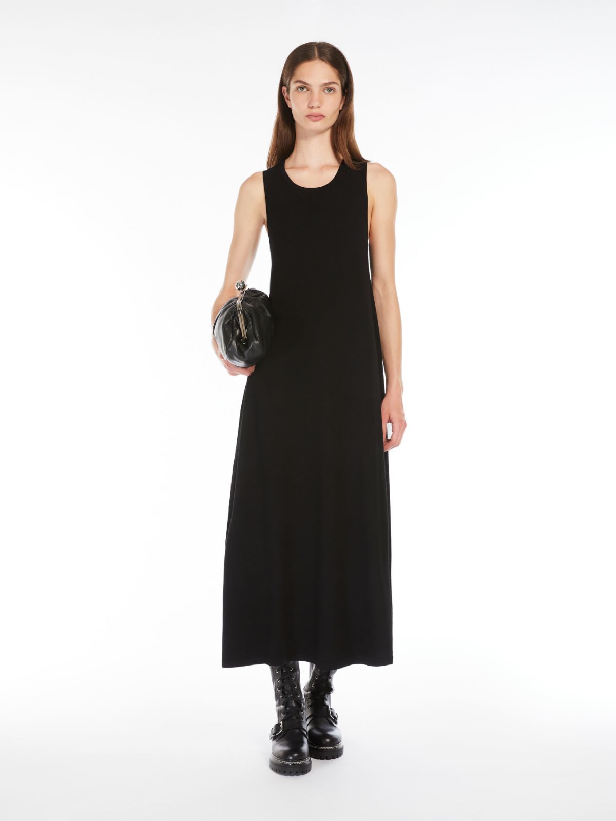 Sleeveless stretch viscose dress