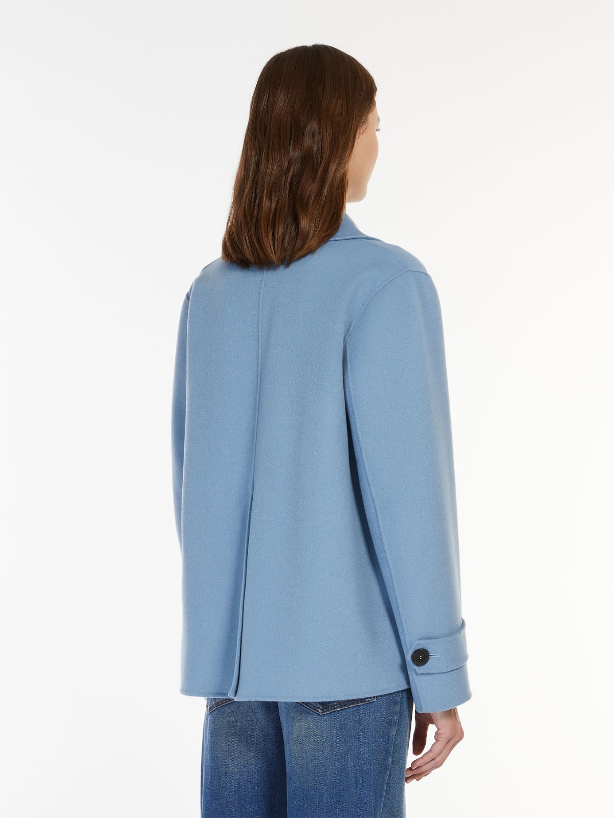 Double-breasted wool pea coat