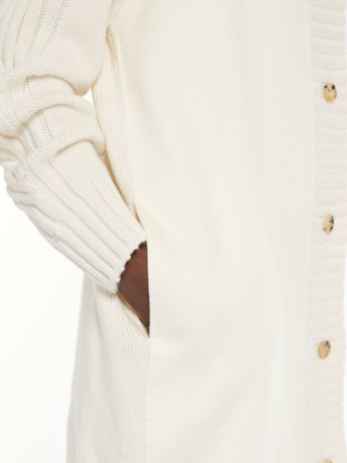 Long, wool and cashmere cardigan