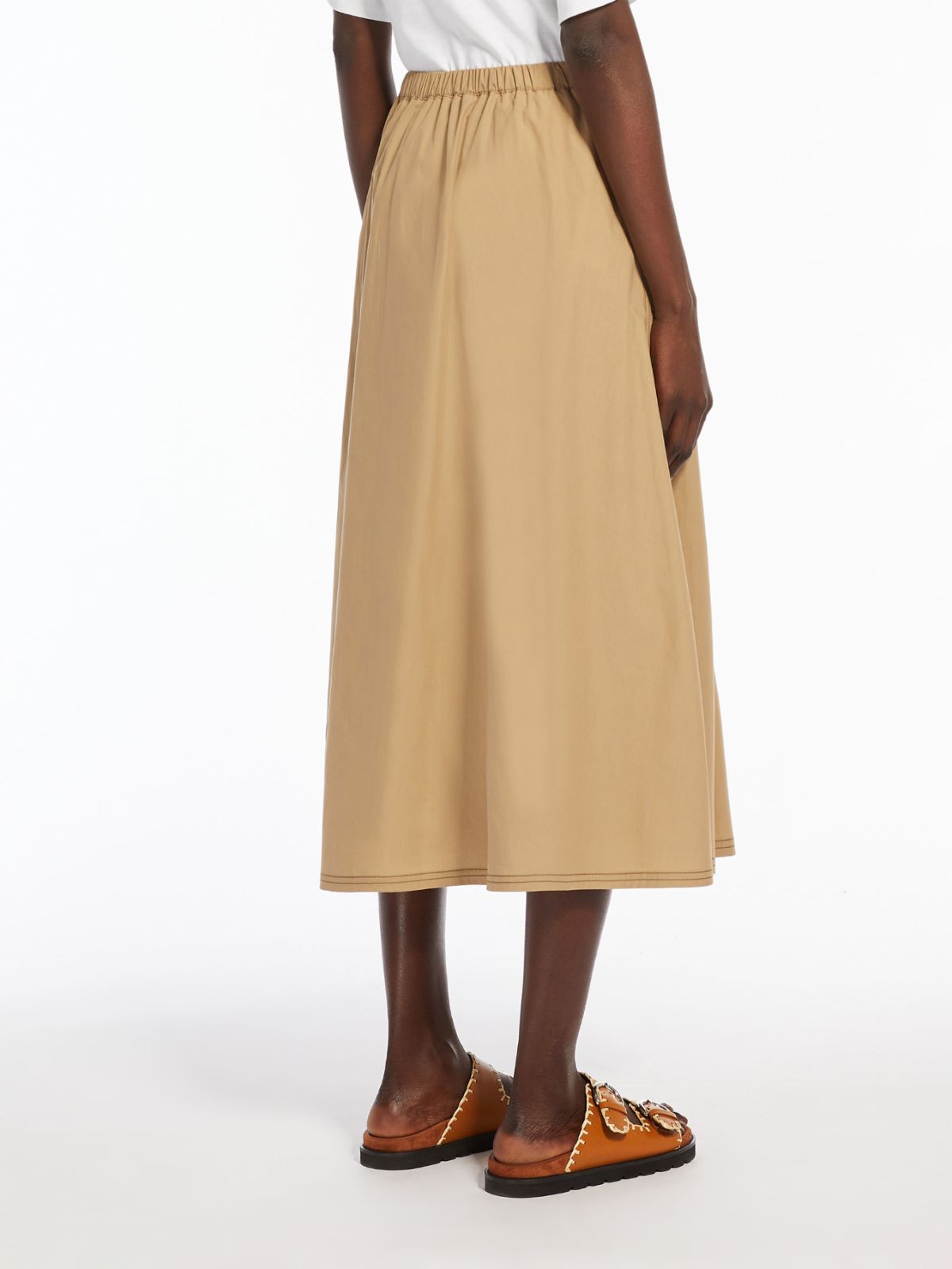 Cotton poplin skirt
