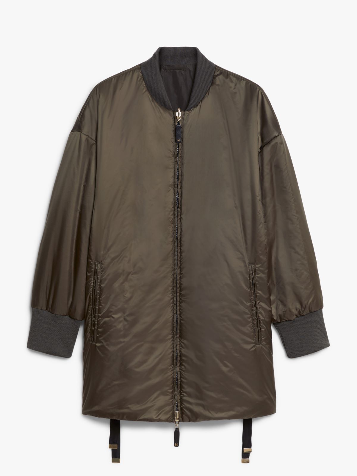 Reversible technical canvas bomber jacket