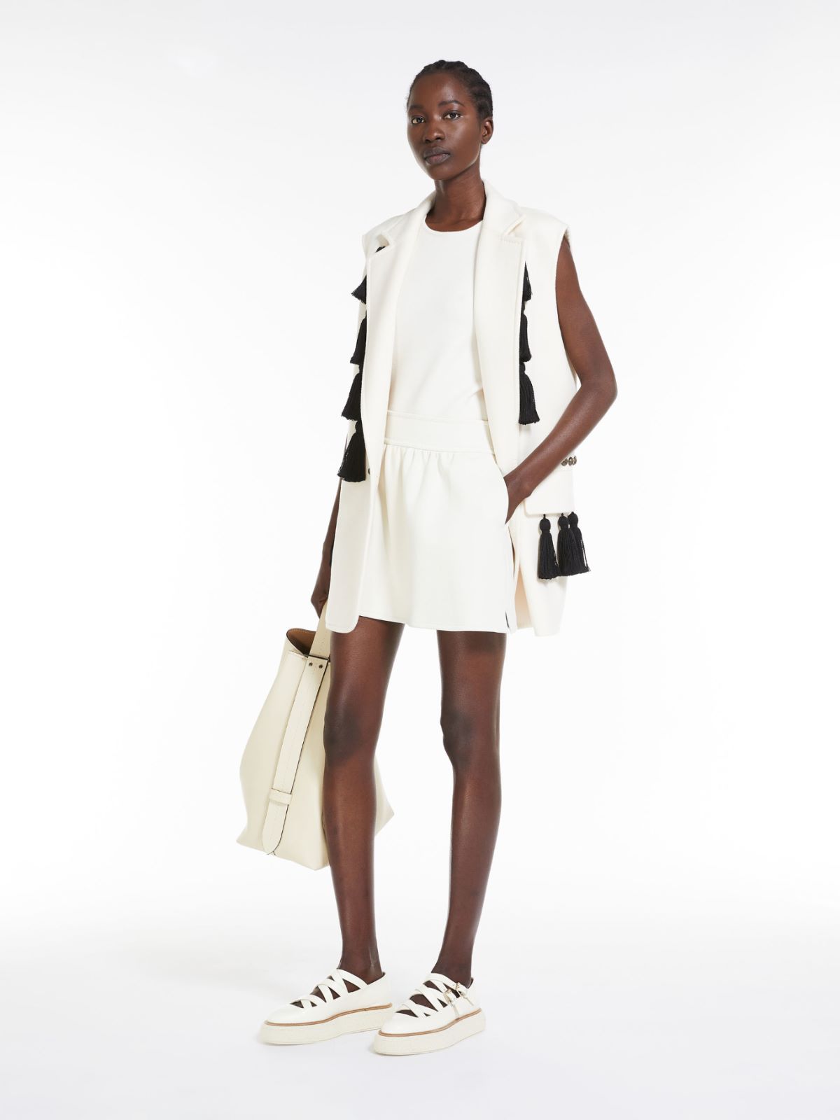 Wool and cashmere midi gilet